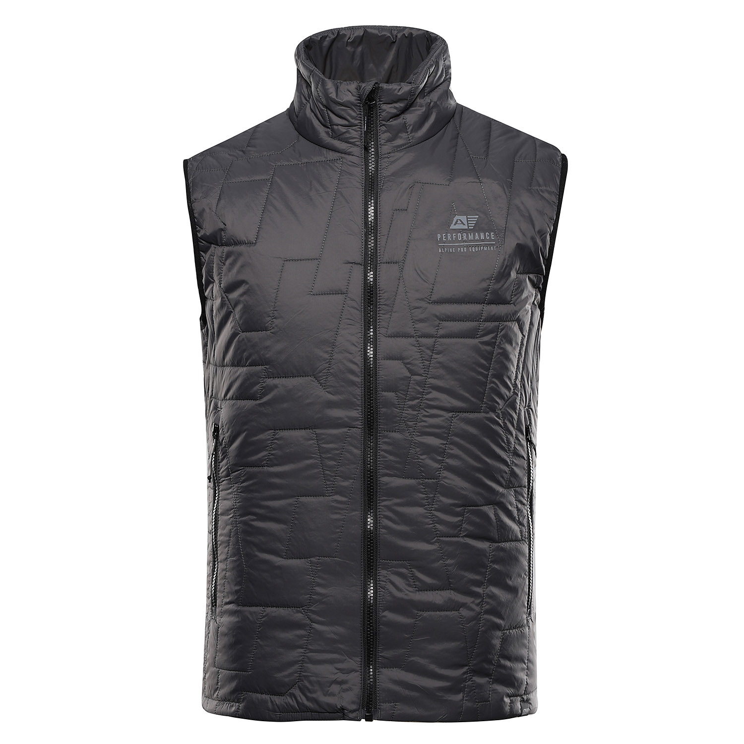 Men's Ultralight Vest With ALPINE PRO BERF Dk.true Gray Impregnation