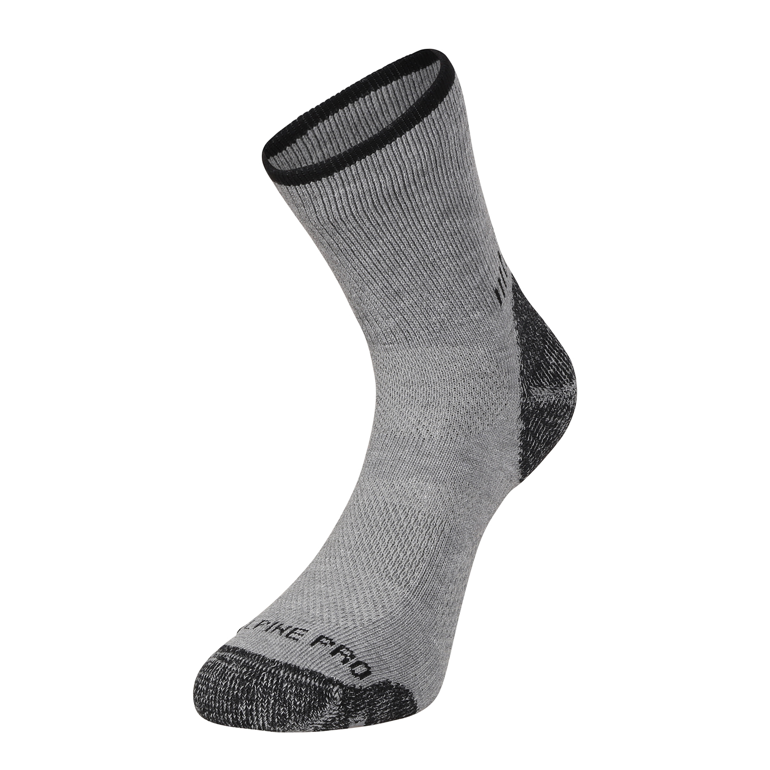 Sports Socks With Antibacterial Treatment ALPINE PRO KEROWE Gray