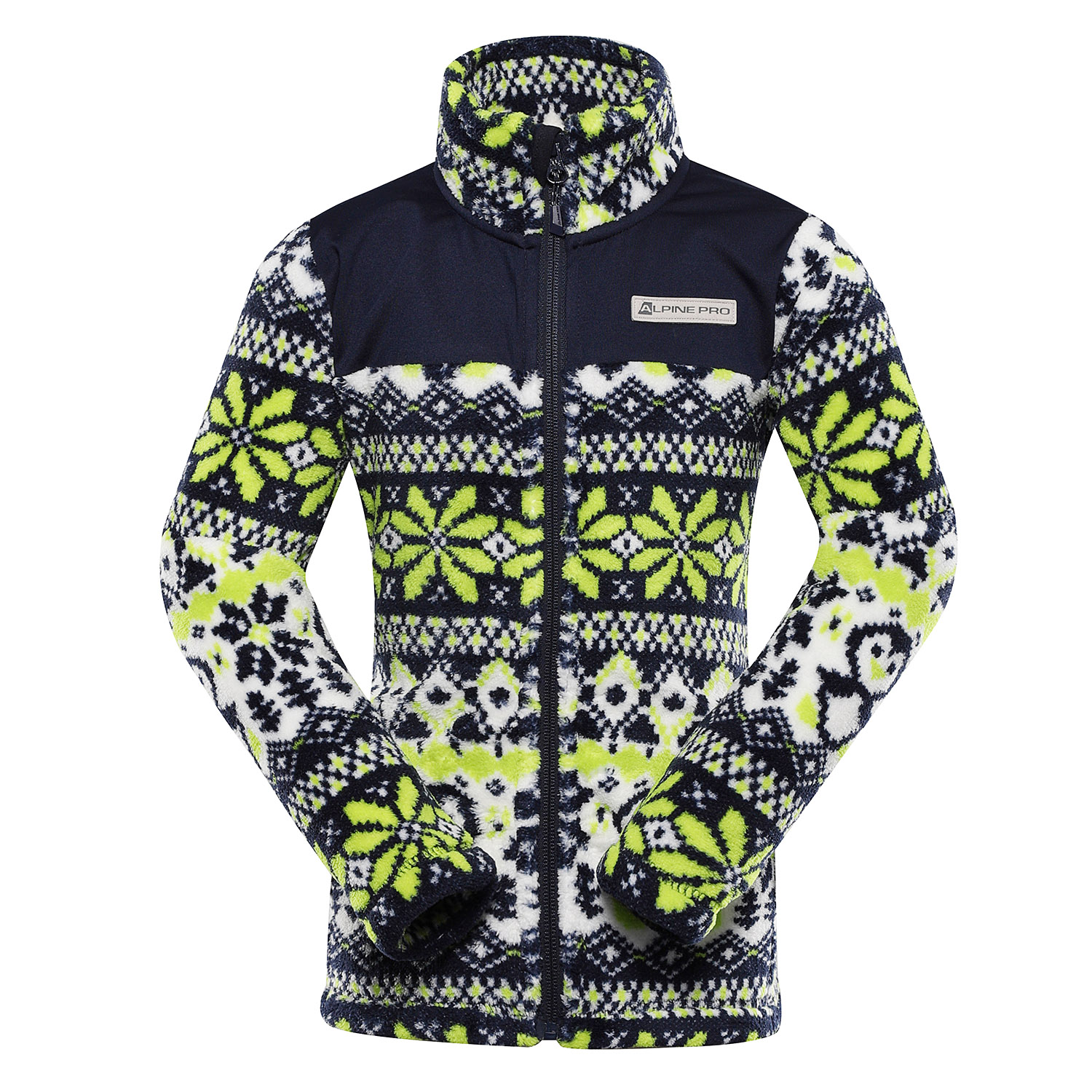 Children's Sweatshirt Supratherm ALPINE PRO EFLINO Lime Green Variant Pd