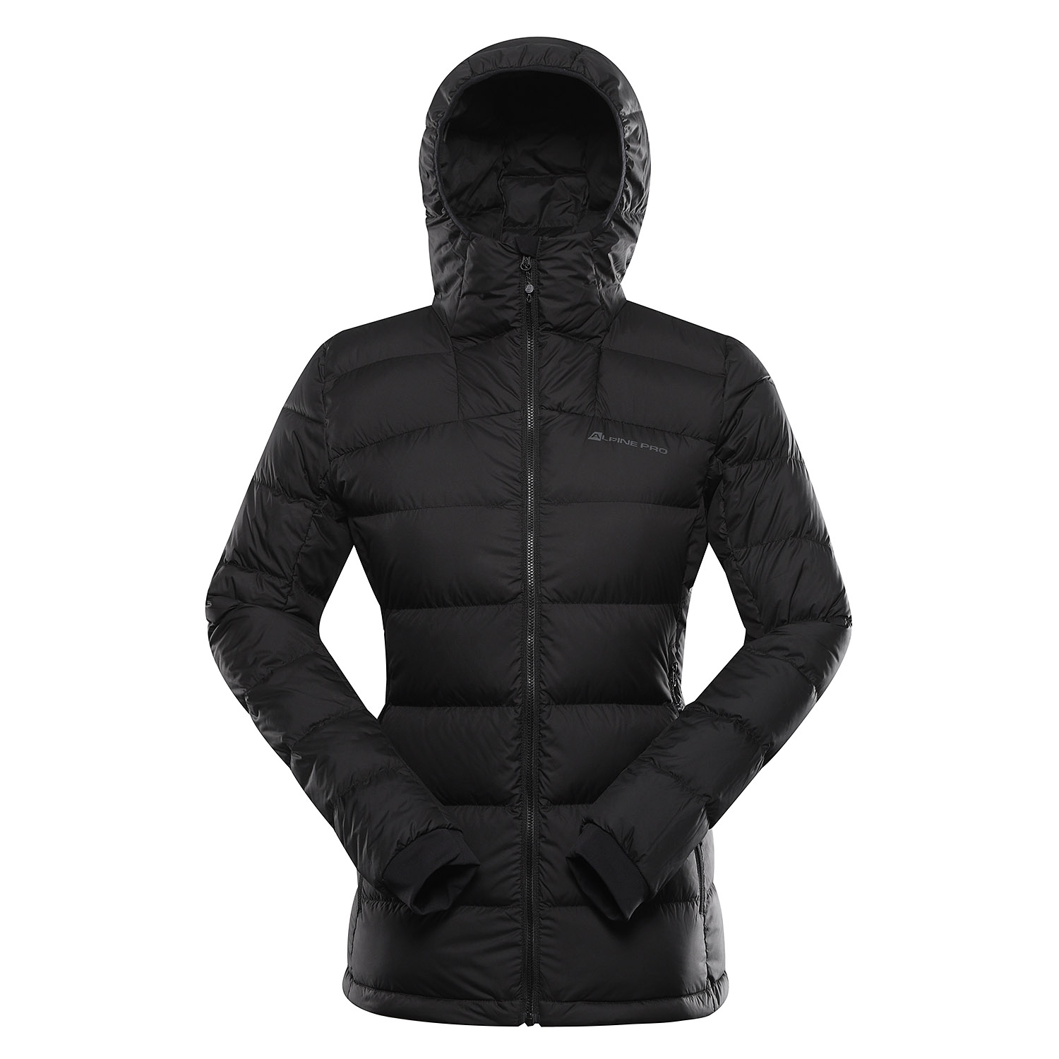 Women's Winter Down Jacket With Dwr ALPINE PRO ROGITA Black