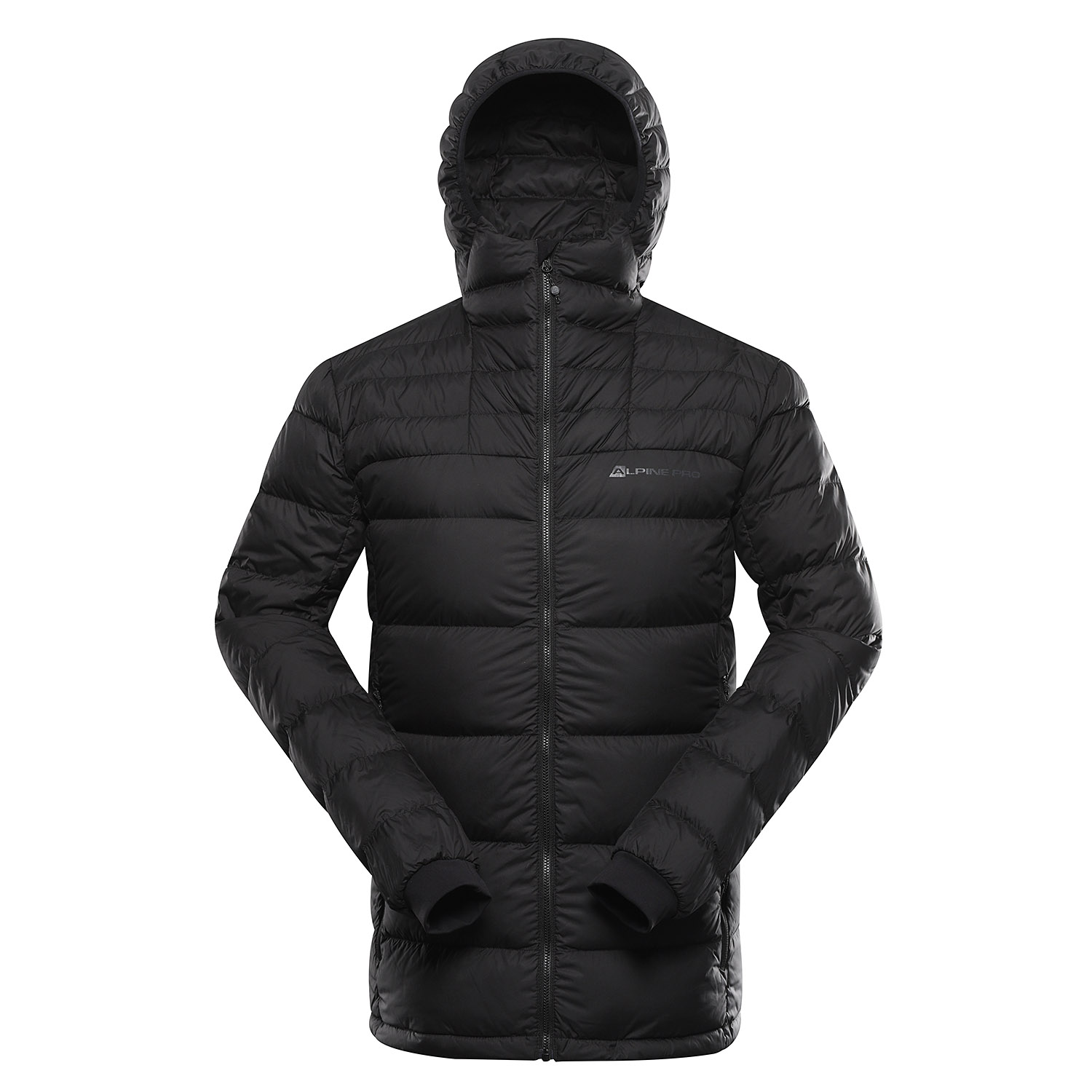 Men's Winter Down Jacket With Dwr ALPINE PRO ROGIT Black