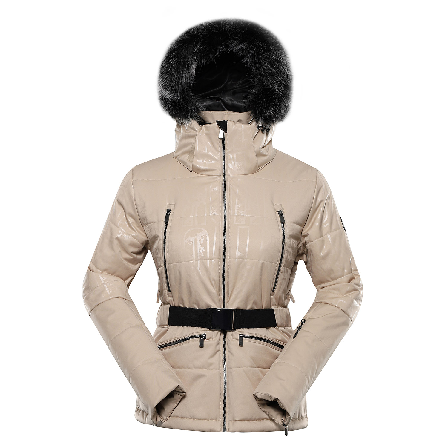 Women's ski jacket with ptx snow membrane ALPINE PRO DAMA white pepper