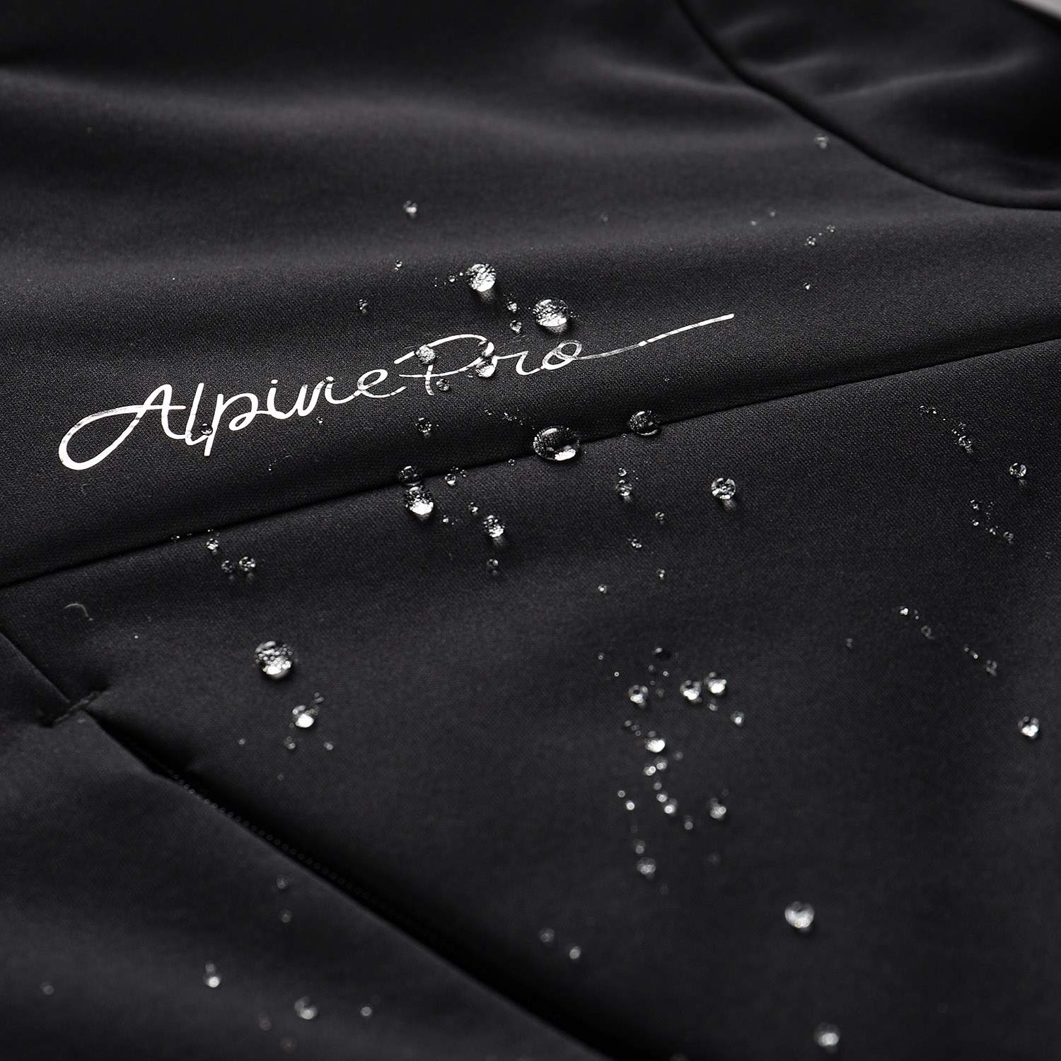 Women's ski softshell jacket with membrane ALPINE PRO DOWELA black