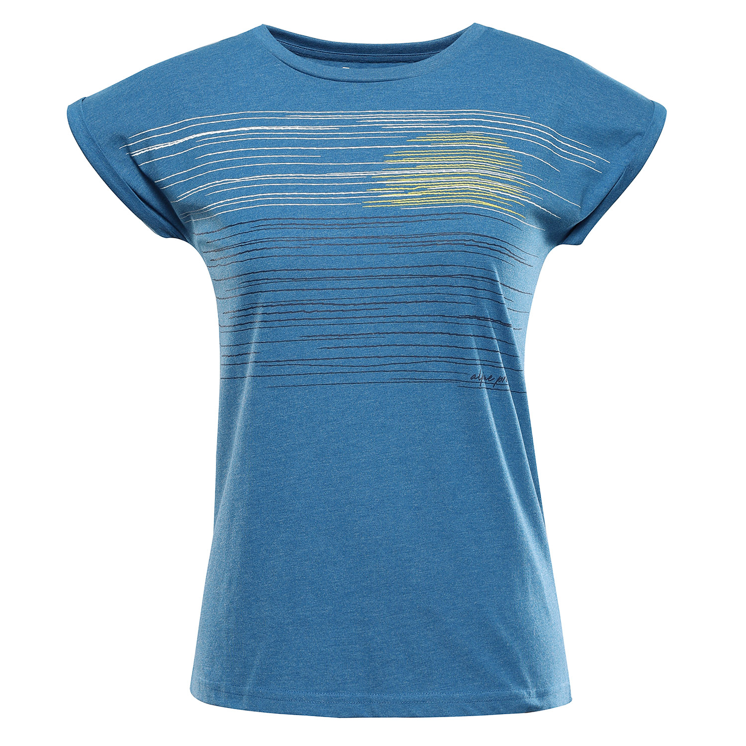 Women's Functional T-shirt With Cool-dry ALPINE PRO GREMA Mykonos Blue Variant Pb