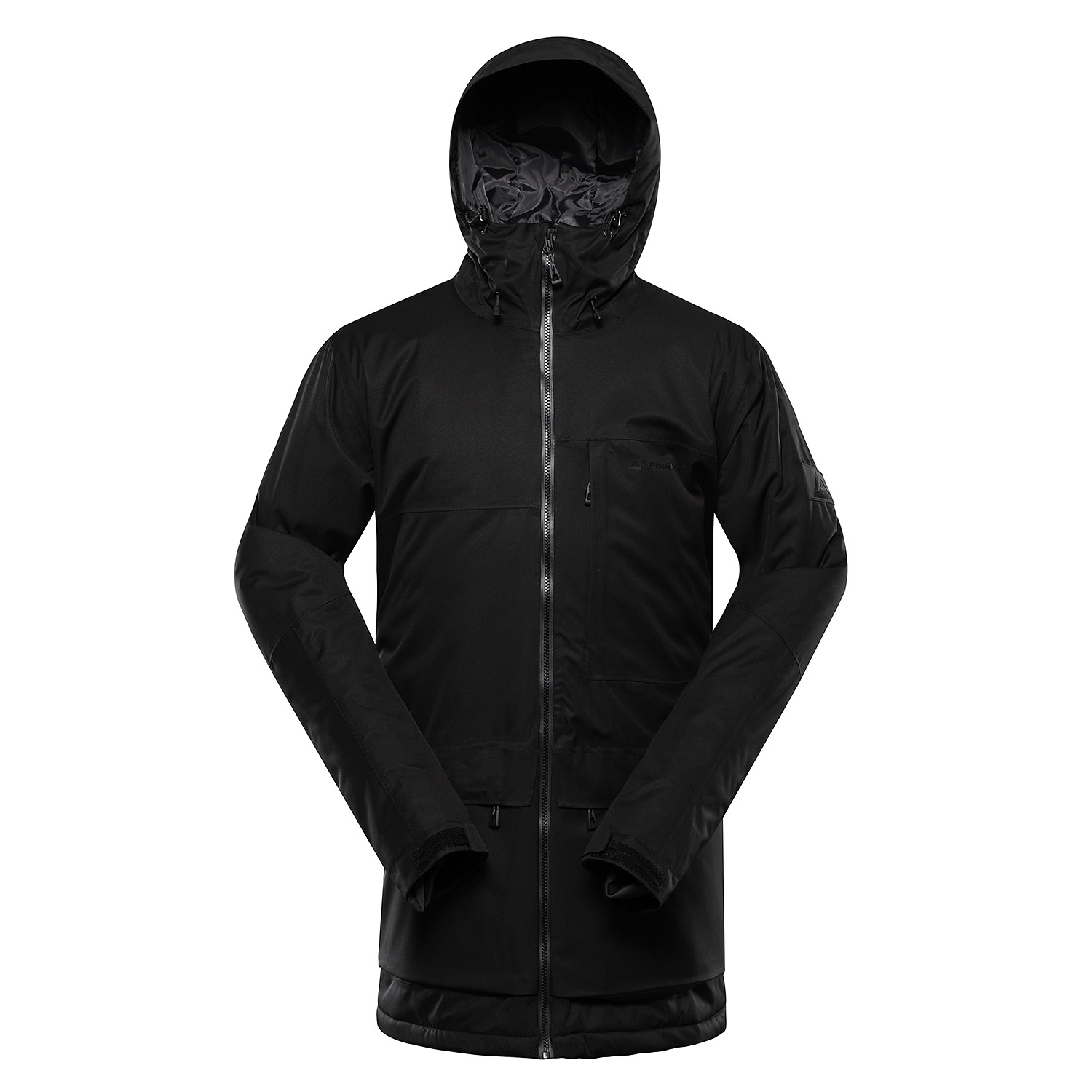 Men's Ski Jacket With Ptx Snow Membrane ALPINE PRO GARG Black