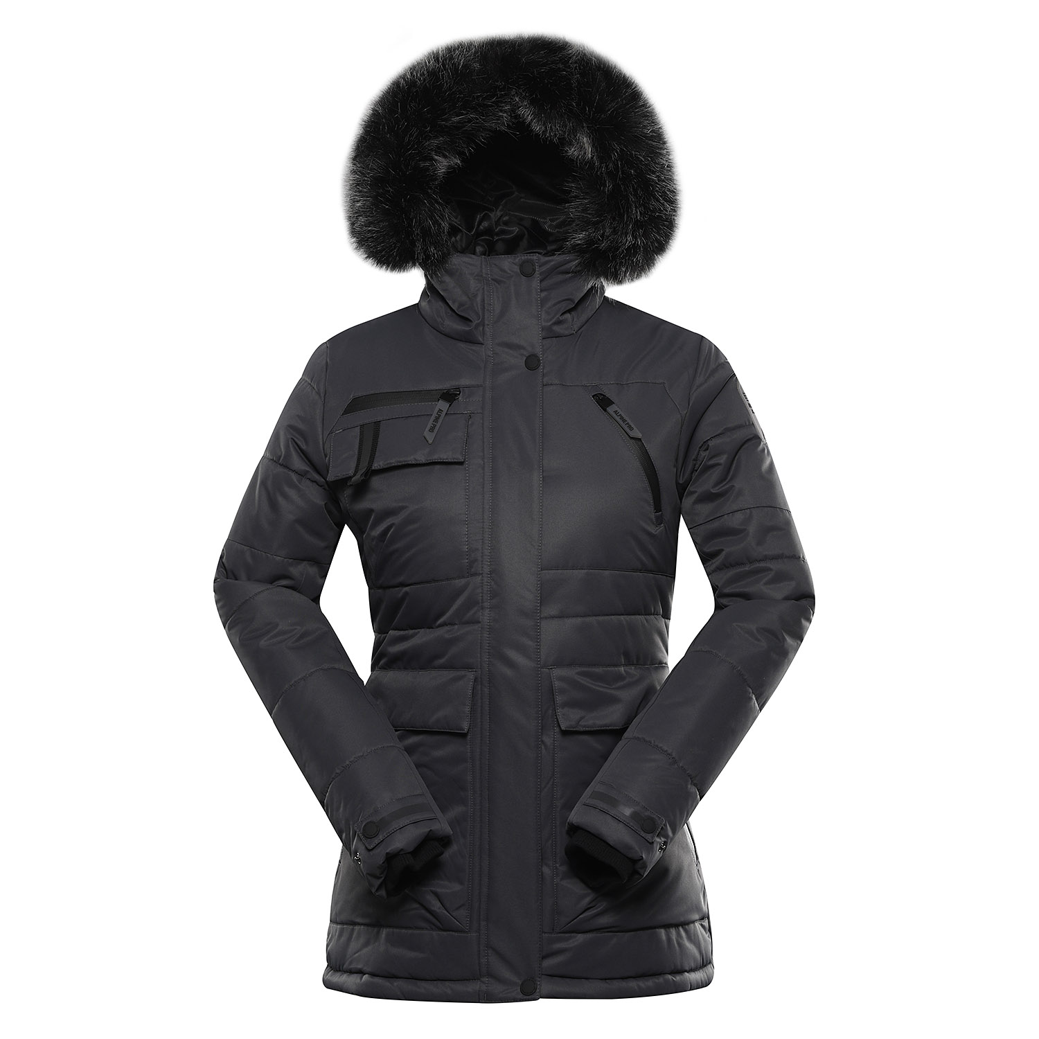 Women's Jacket With Ptx Membrane ALPINE PRO WERDA Dk.true Gray