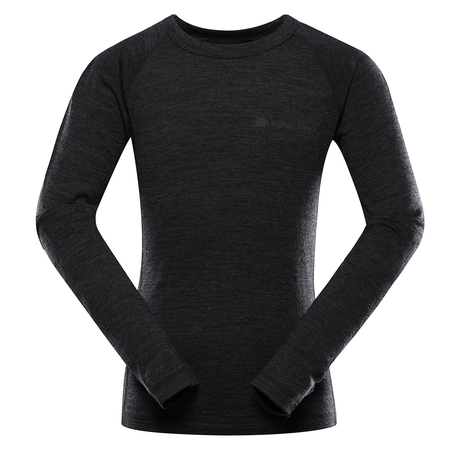 Children's Merino Wool T-shirt ALPINE PRO MERENO Black