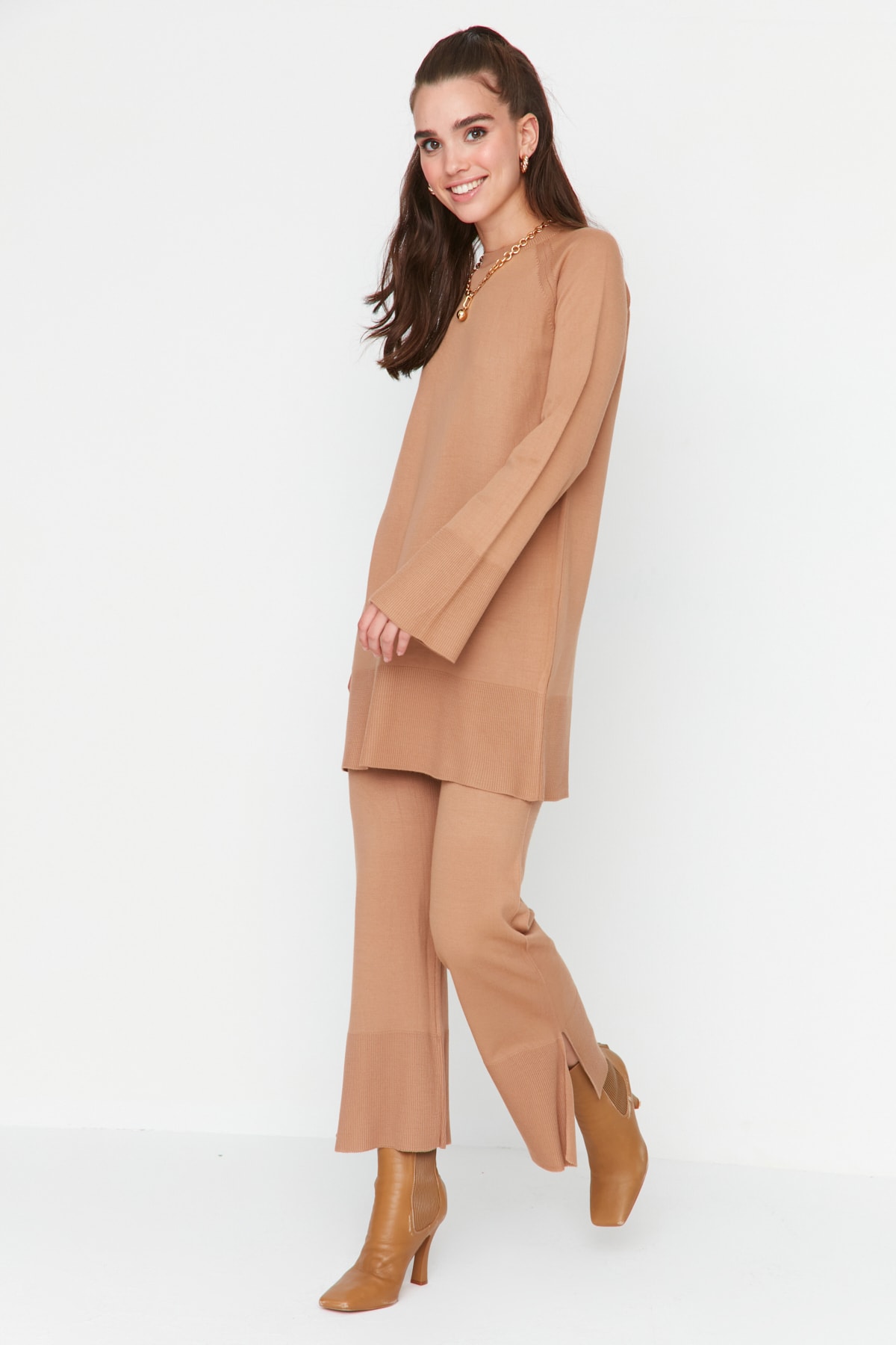 Trendyol Two-Piece Set - Brown - Relaxed fit