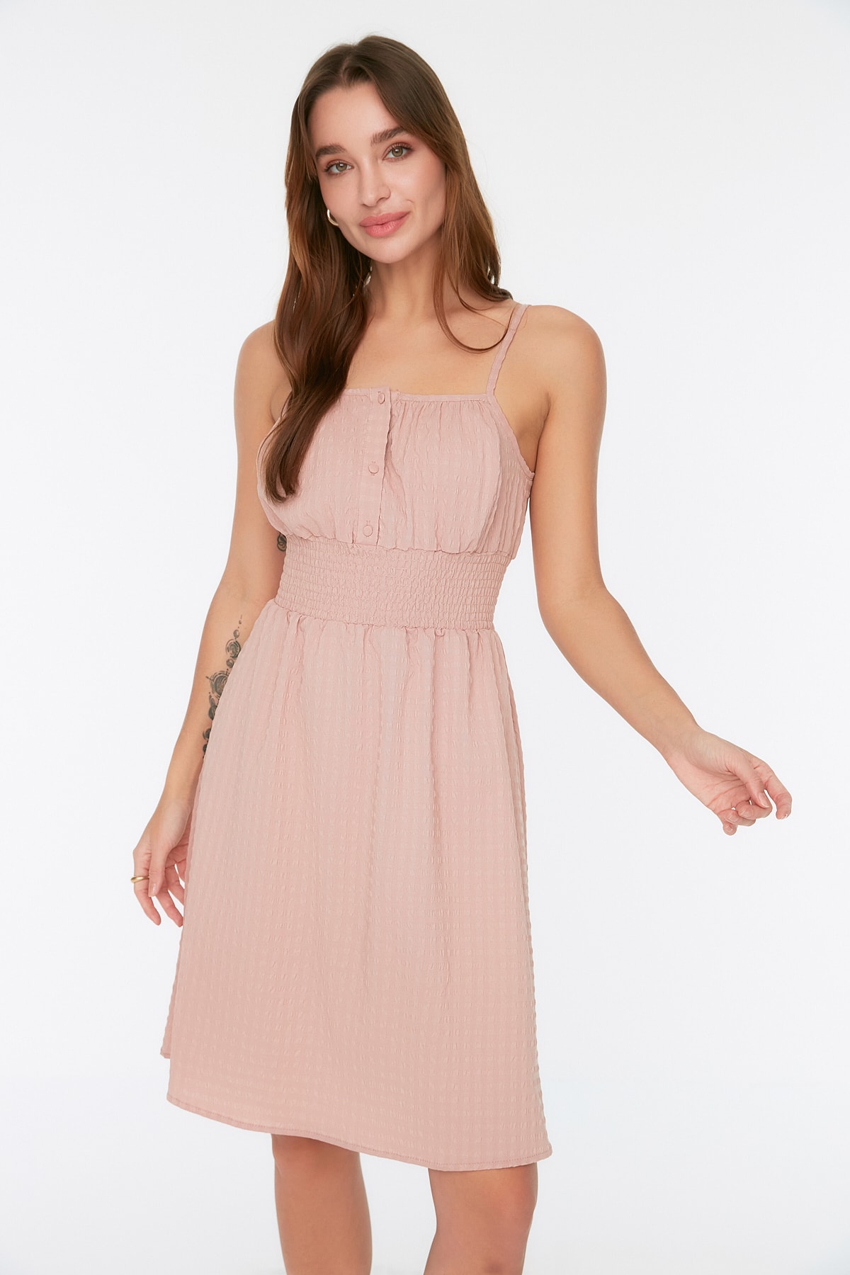 Trendyol Powder Strap Gipe Detailed Dress