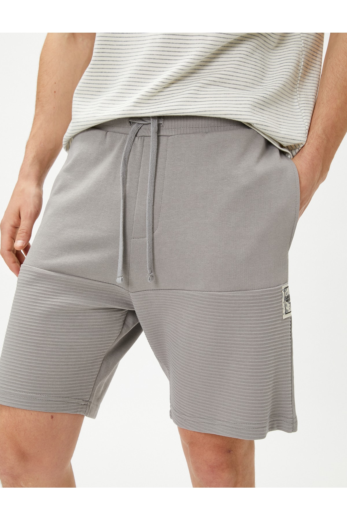 Koton Tie Waist Shorts With Label Detail Pocket Cotton.