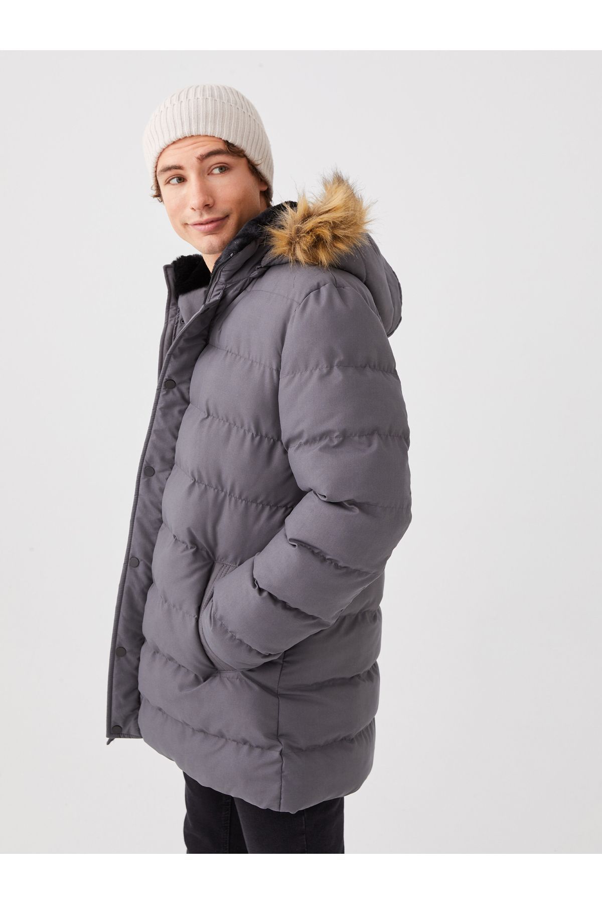 LC Waikiki Standard Mold Hooded Men's Coat