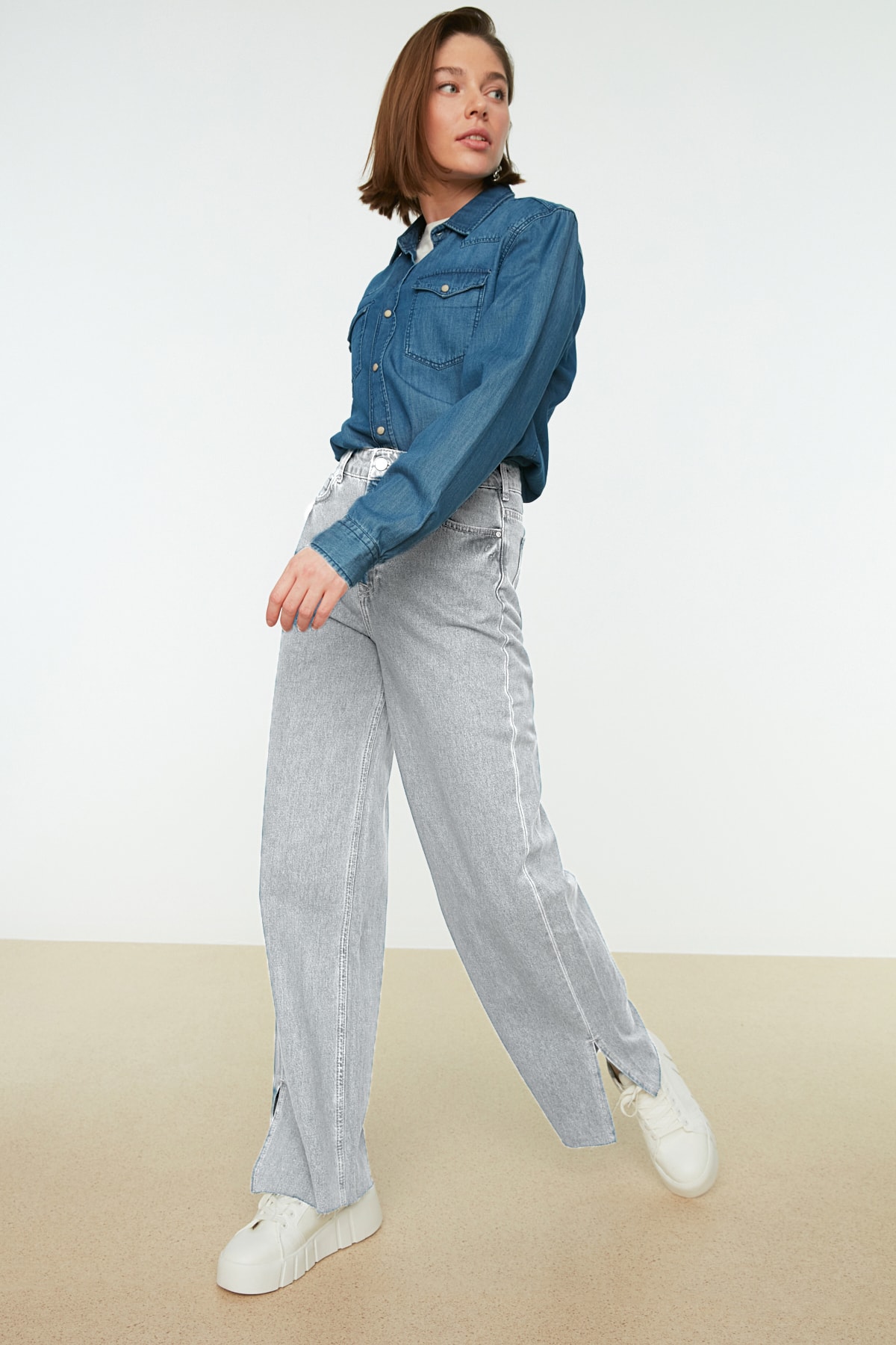 Trendyol Jeans - Blue - Wide leg