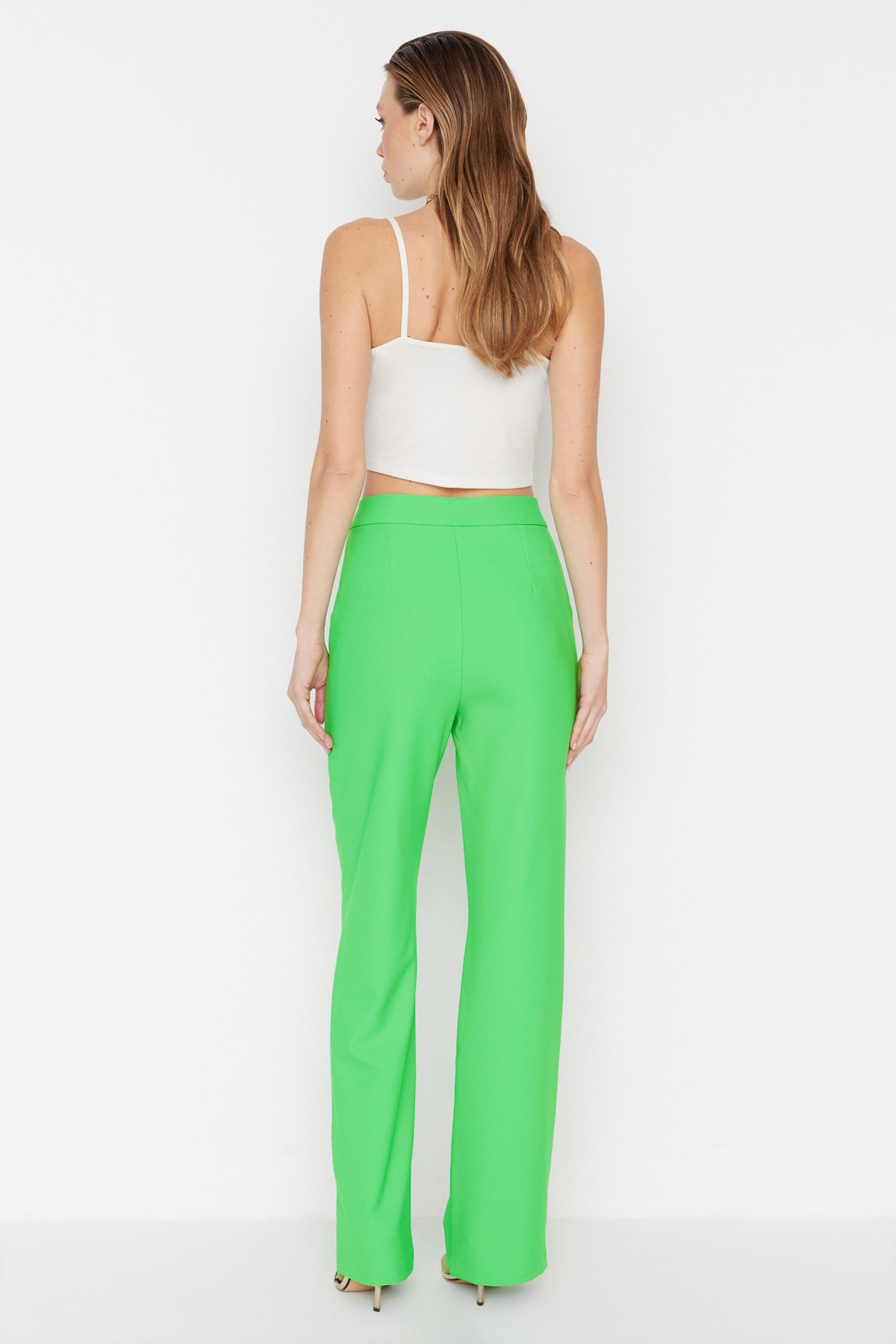 Pantaloni țesute Trendyol Green