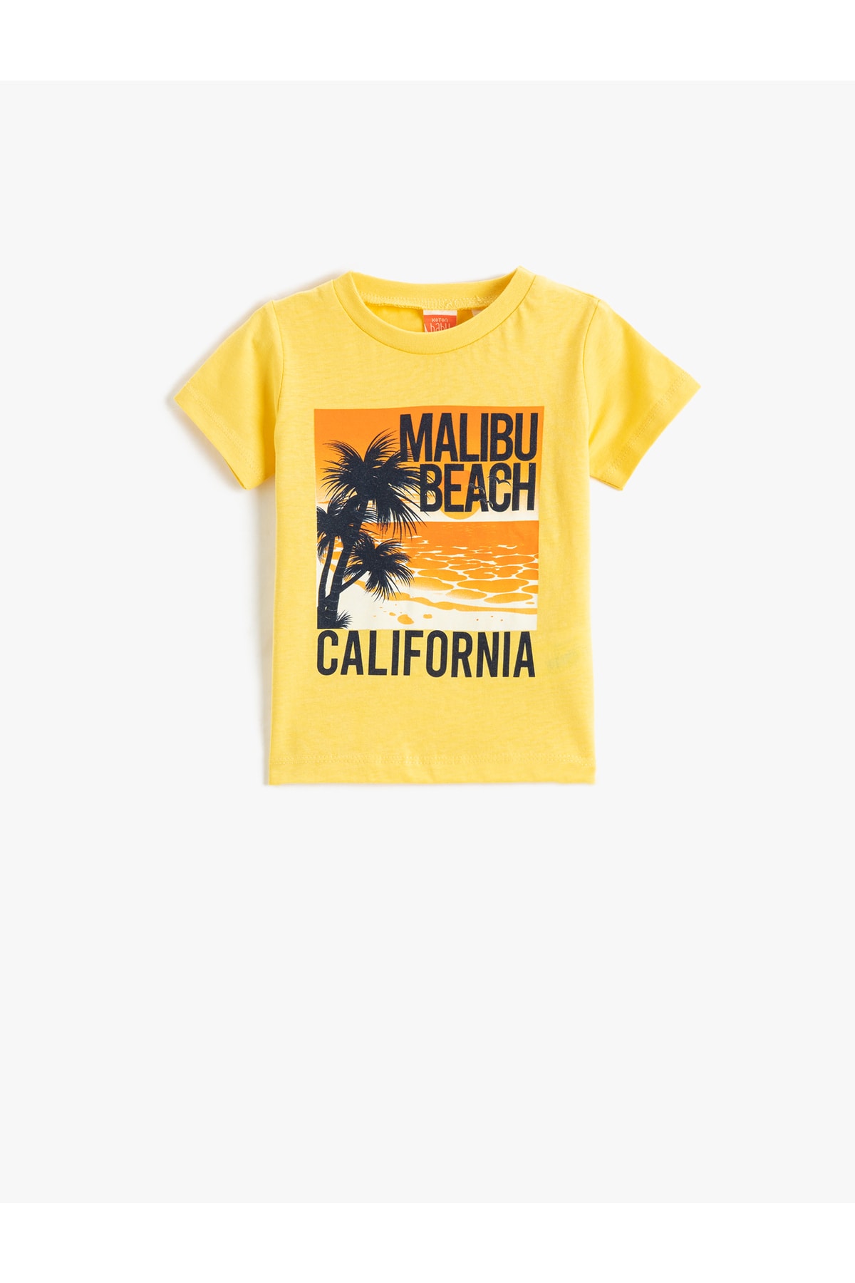 Koton Short Sleeve Crew Neck T-Shirt with California Print