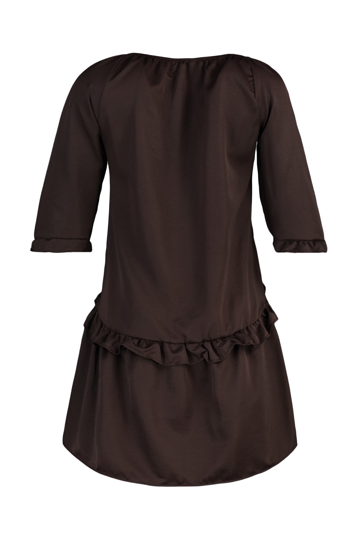 Rochie maro cu volane Trendyol