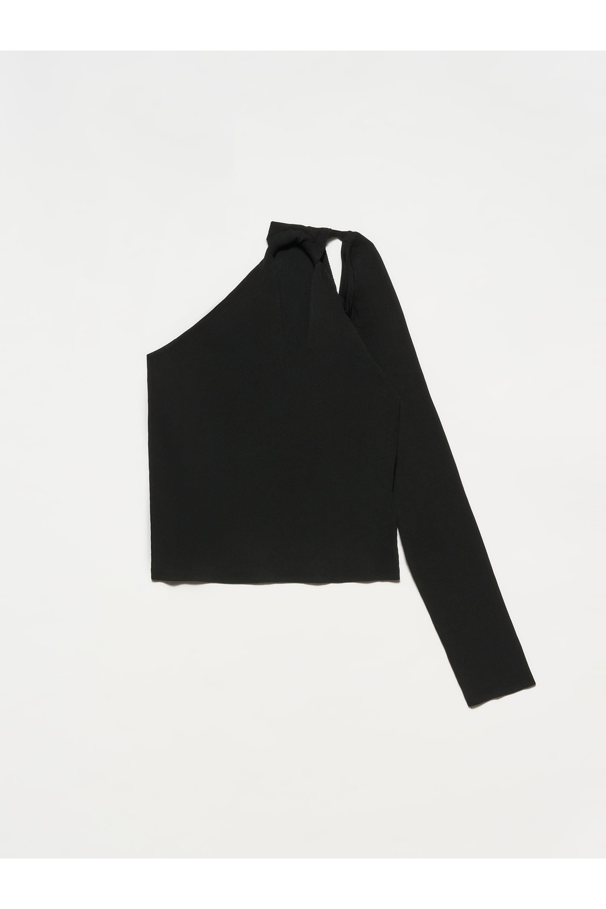 Dilvin 10328 Pravé rameno otvorené sveter s jedným rukávom čierny