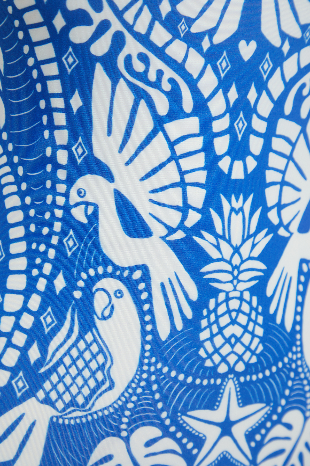 Trendyol Tropical Patterned Square Collar Regular Swimsuit