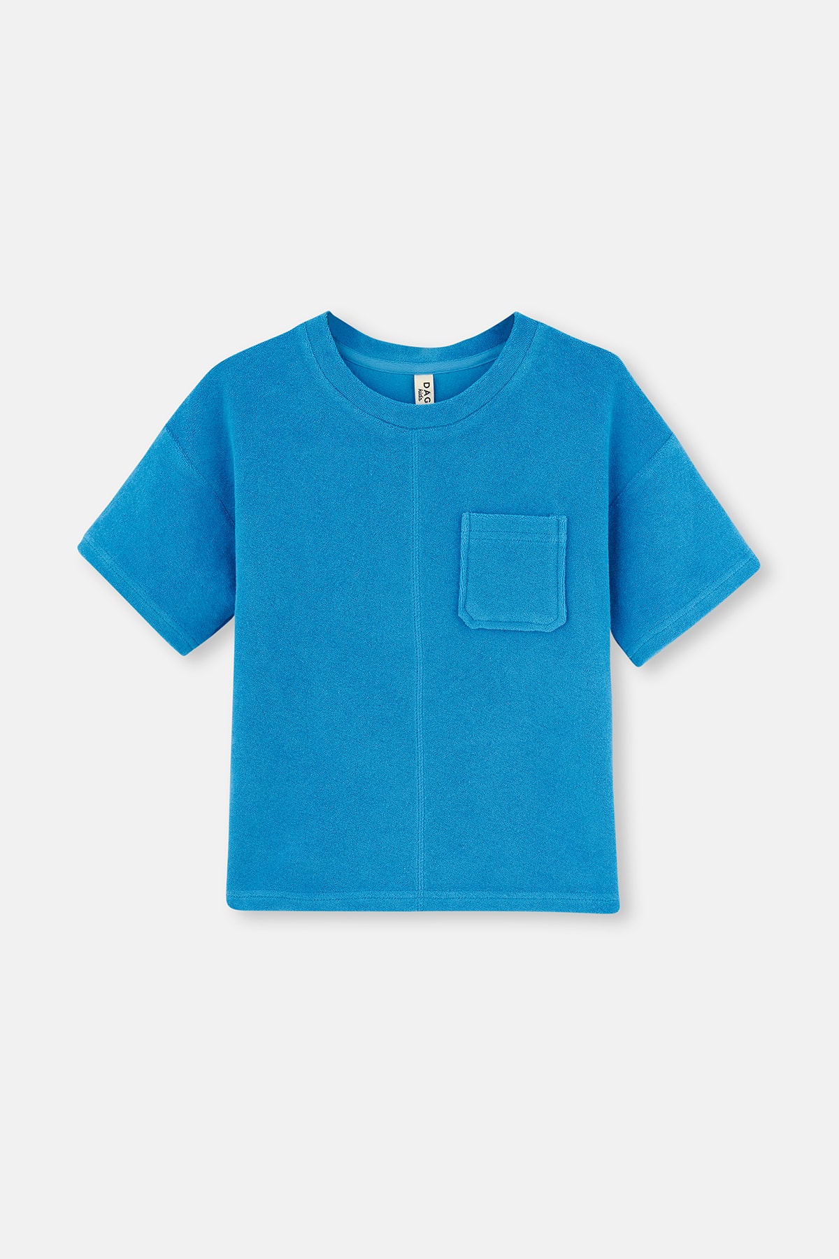 Levně Dagi Blue Towel O Neck T-Shirt