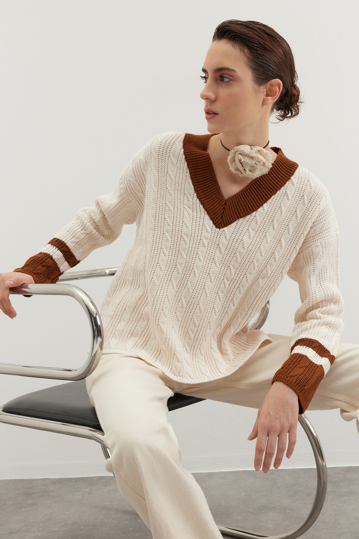 Trendyol Stone Wide fit Knitwear Sweater