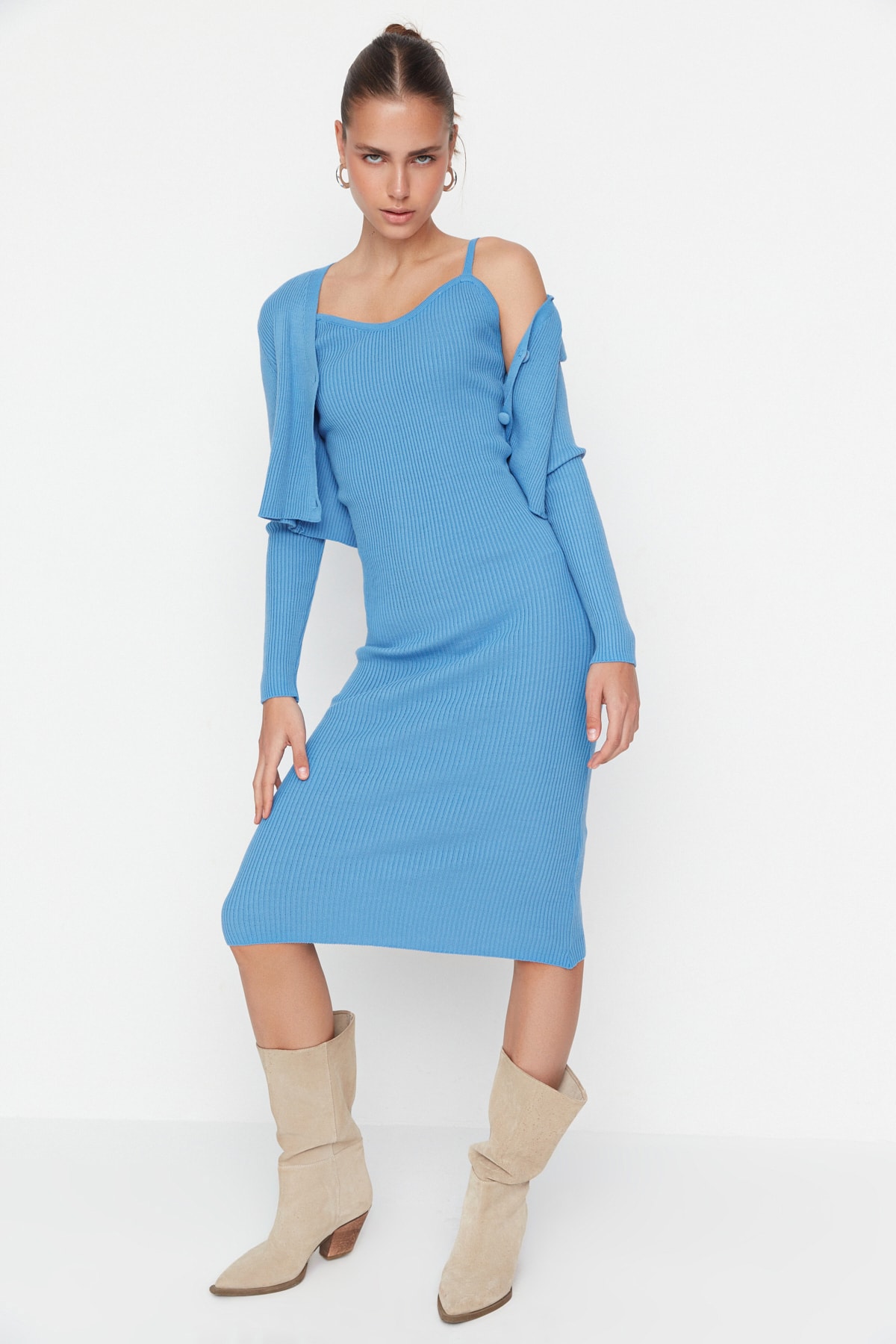 Trendyol Dress - Blue - Bodycon