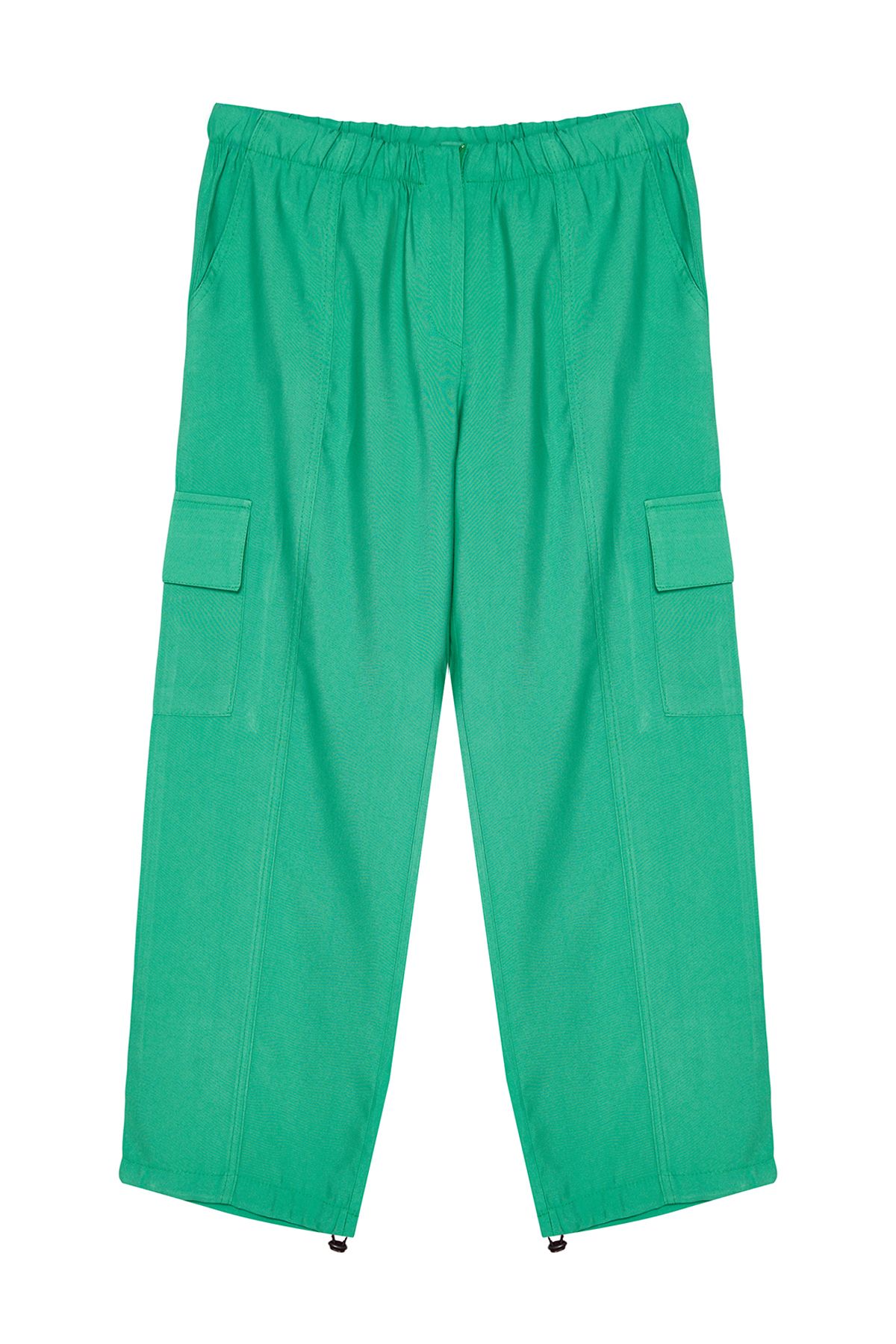 Trendyol Green Cargo Pocket Wide Leg Woven Trousers