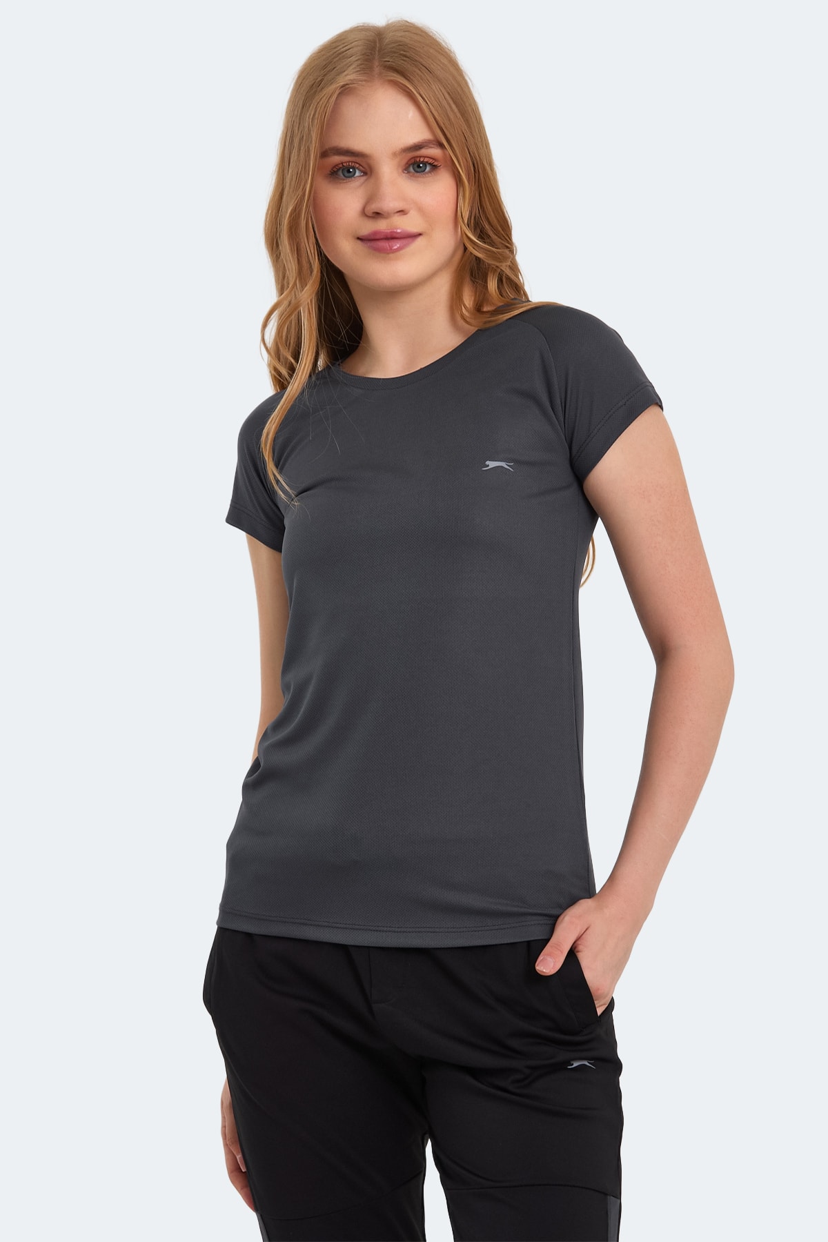 Slazenger RELAX Women's Short Sleeve T-Shirt Dark Gray
