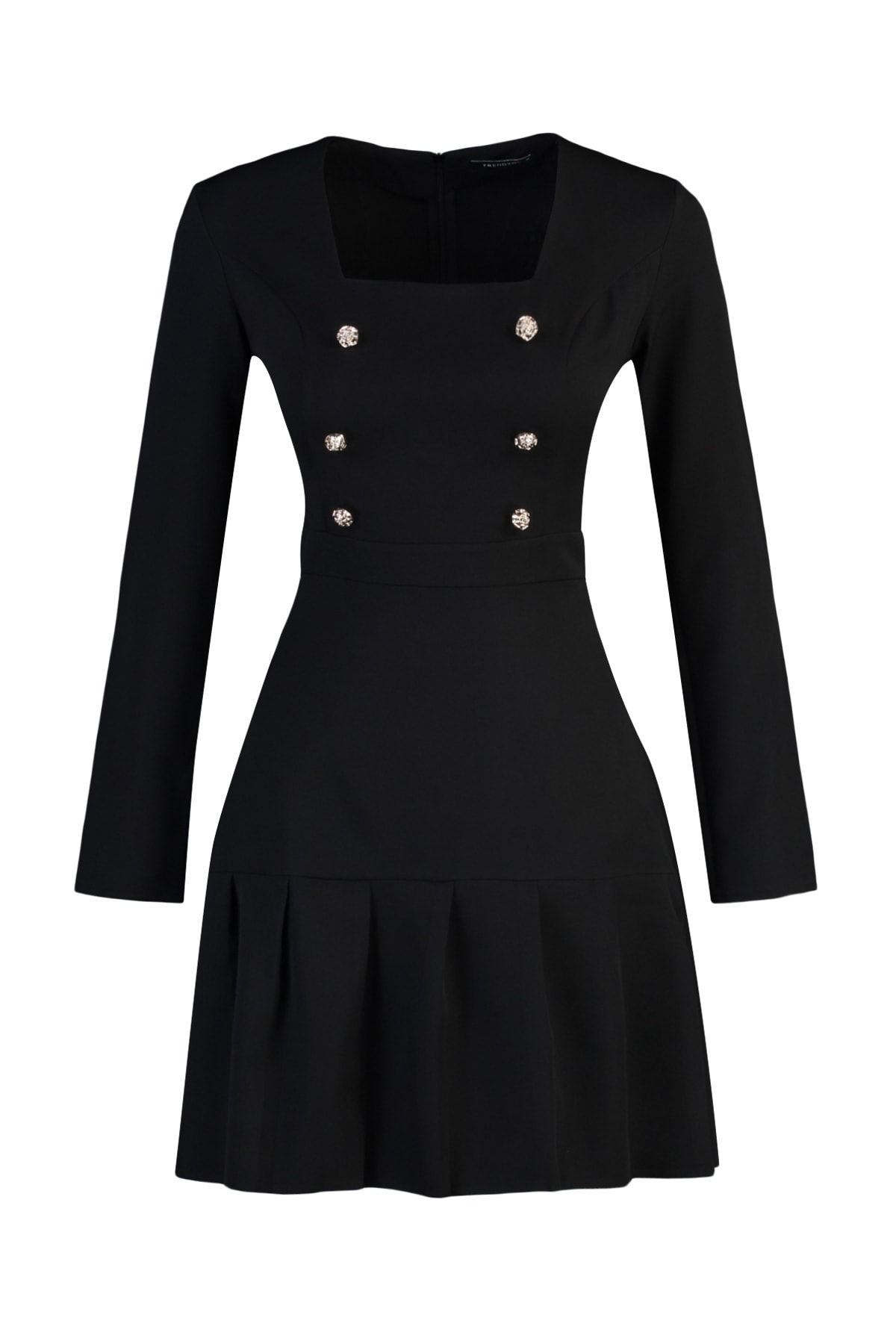 Rochie tesuta Trendyol Black cu nasturi