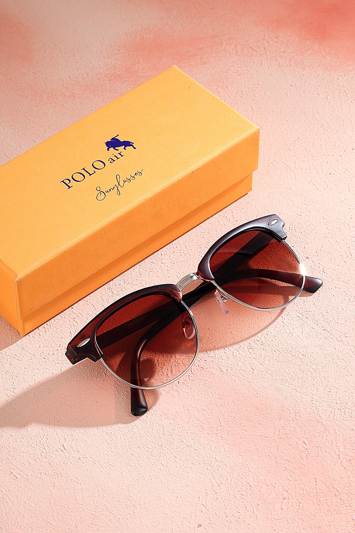 Polo Air Women's Brown Silver Sunglasses