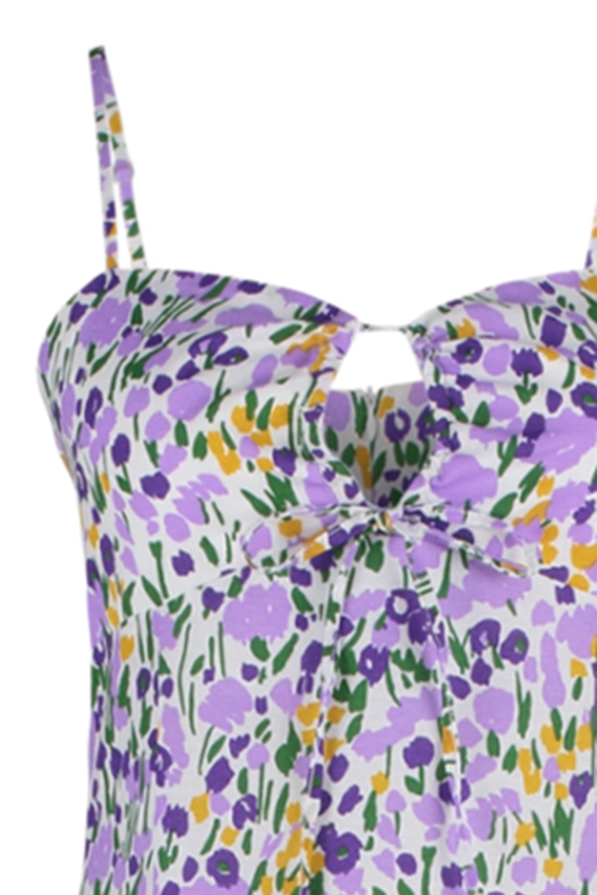 Trendyol Multi Color Midi Fereastră țesută Rochie țesută detaliată