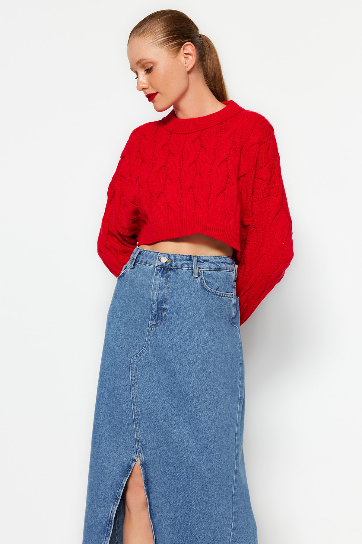 Trendyol Sweater - Rot - Regular fit