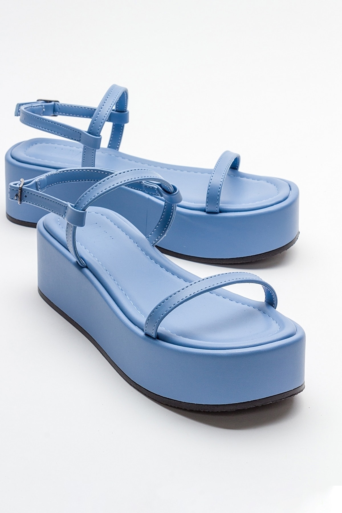 Levně LuviShoes LINA Women's Blue Sandals