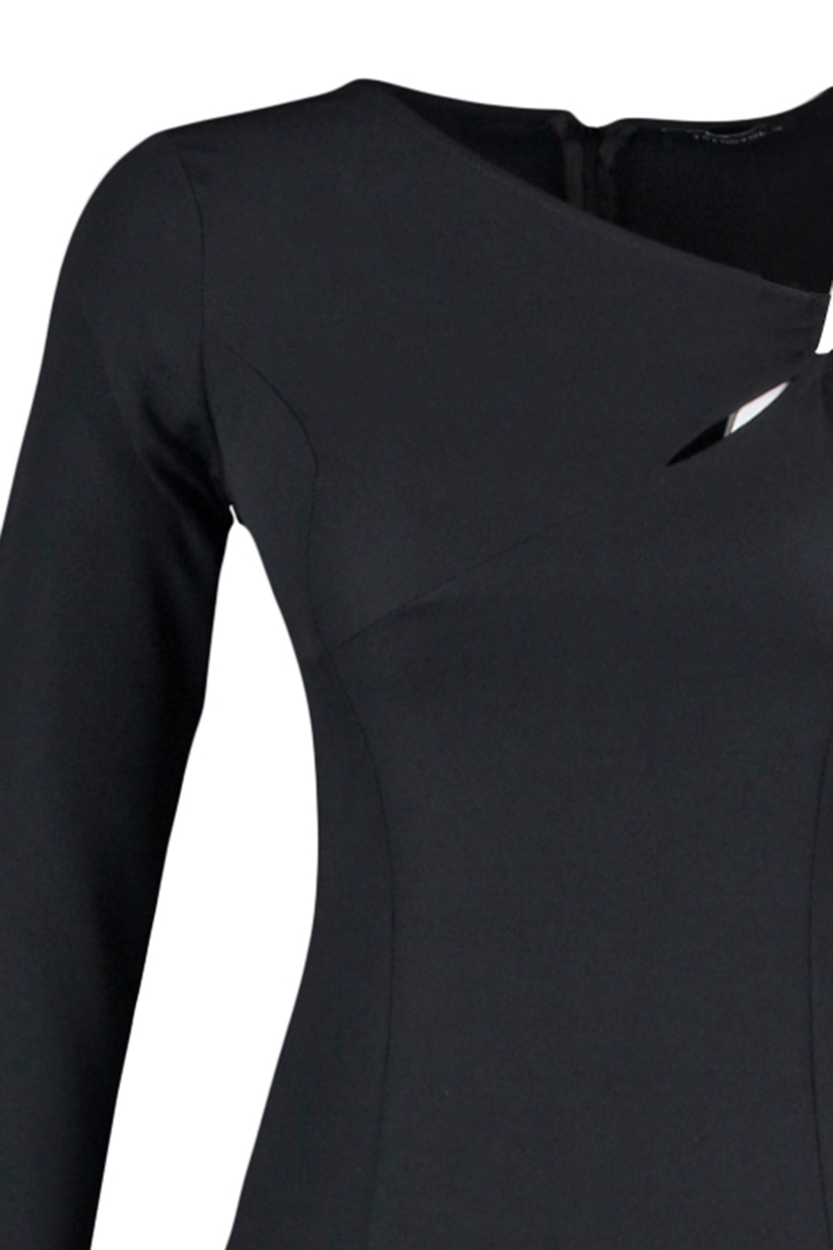 Trendyol Black Accessorized Woven Evening Dress