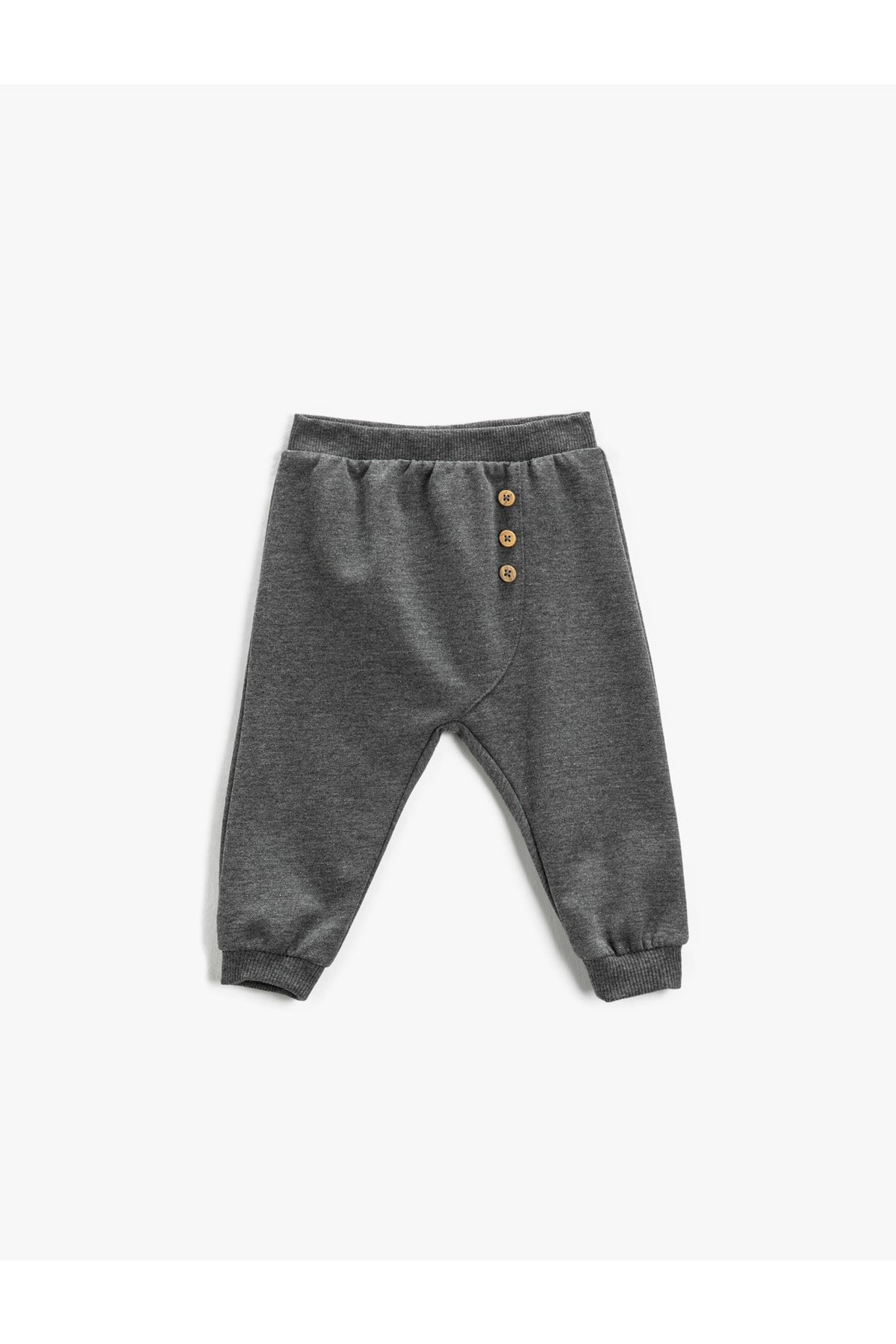 Koton Baby Boy Jogger Sweatpants Button Detailed Elastic Waist