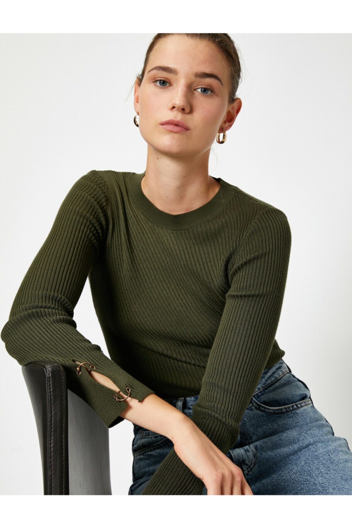 Koton Sweater - Green - Slim fit