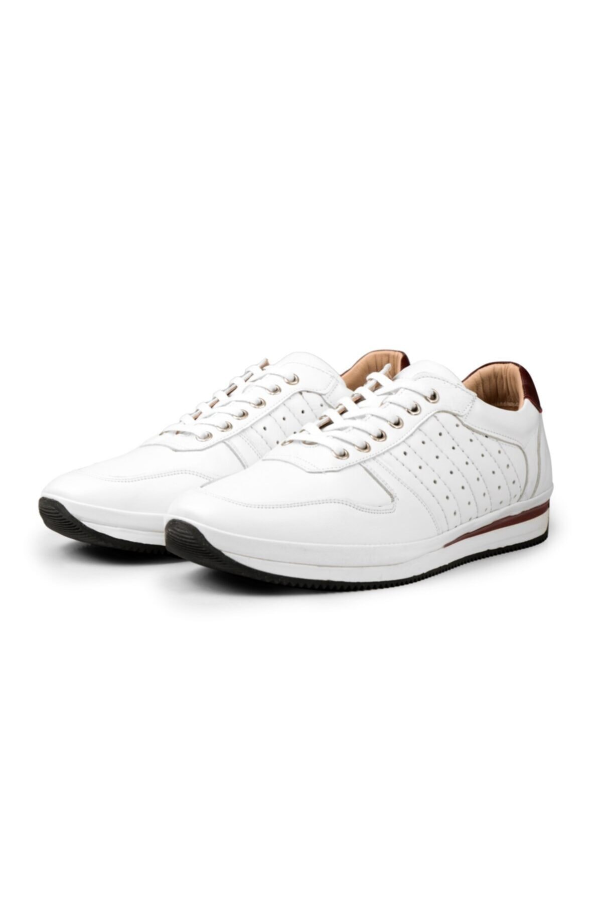 Levně Ducavelli Cool Genuine Leather Men's Casual Shoes, Casual Shoes, 100% Leather Shoes All Seasons Shoes White.