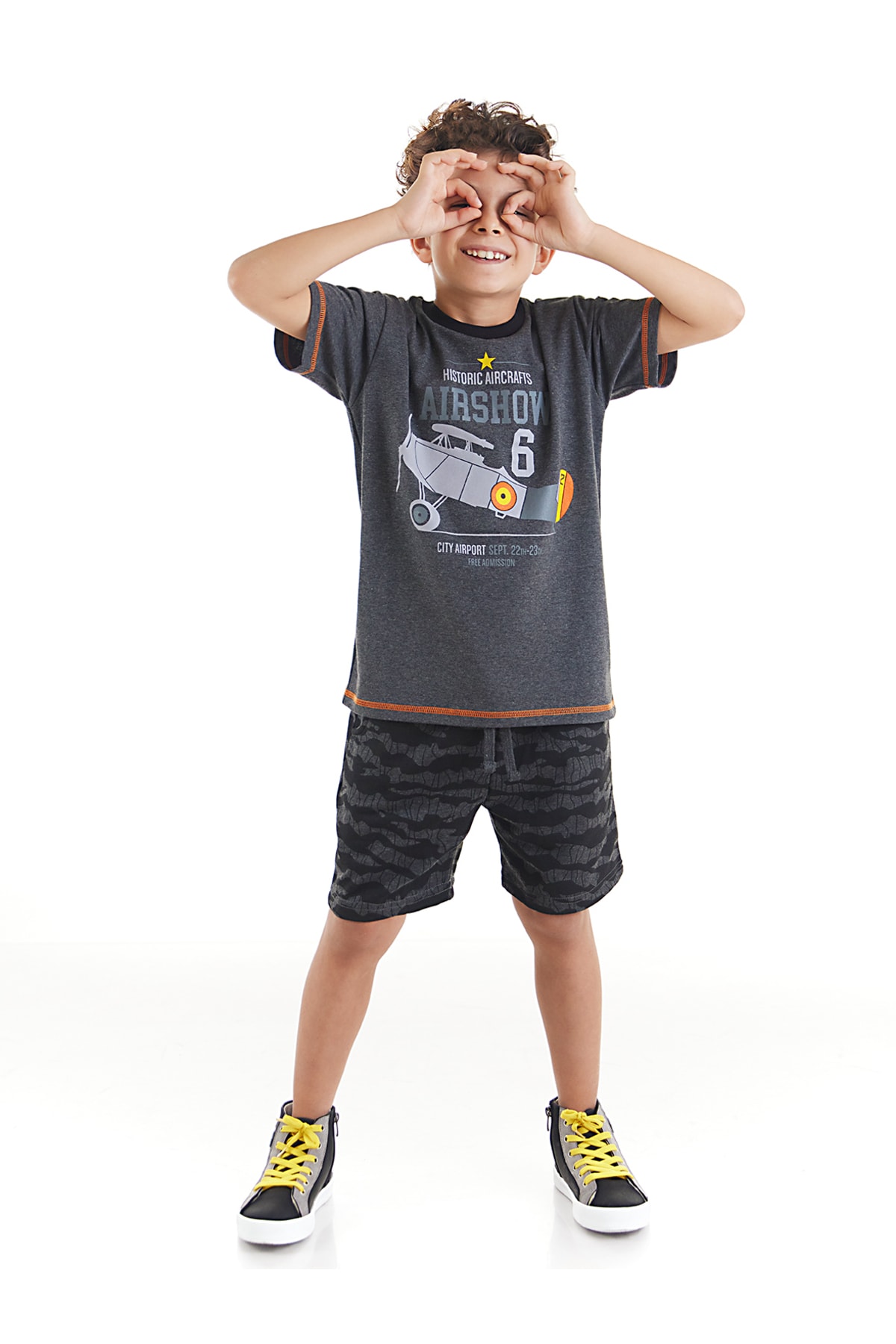 Levně mshb&g Airplane Boy T-shirt Shorts Set