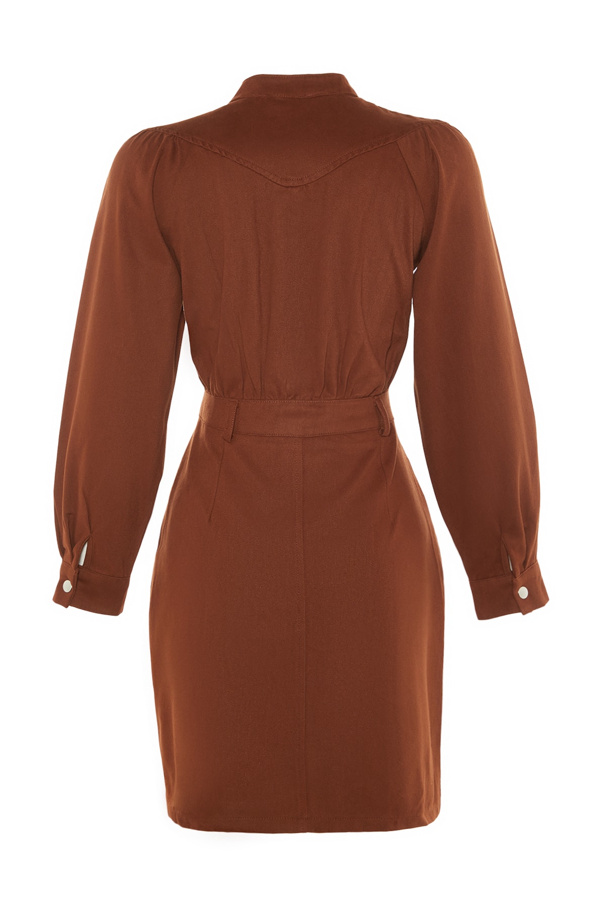 Rochie țesută mini țesută Trendyol Brown