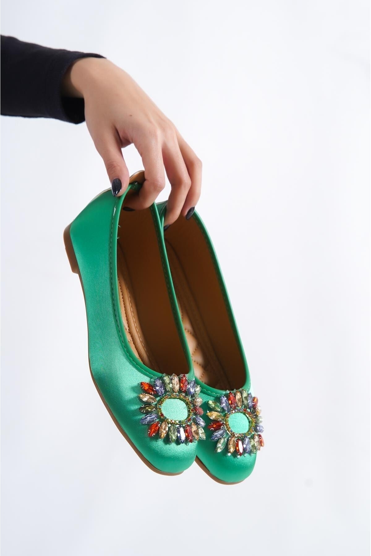 Capone Outfitters Ballerina Flats - Green - Flat