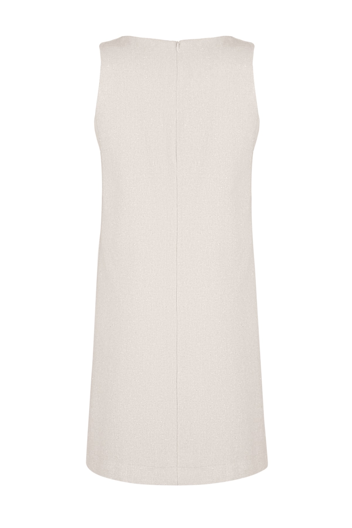 Trendyol Jewelled Wide Cut Linen Look Sleeveless Mini Woven Dress