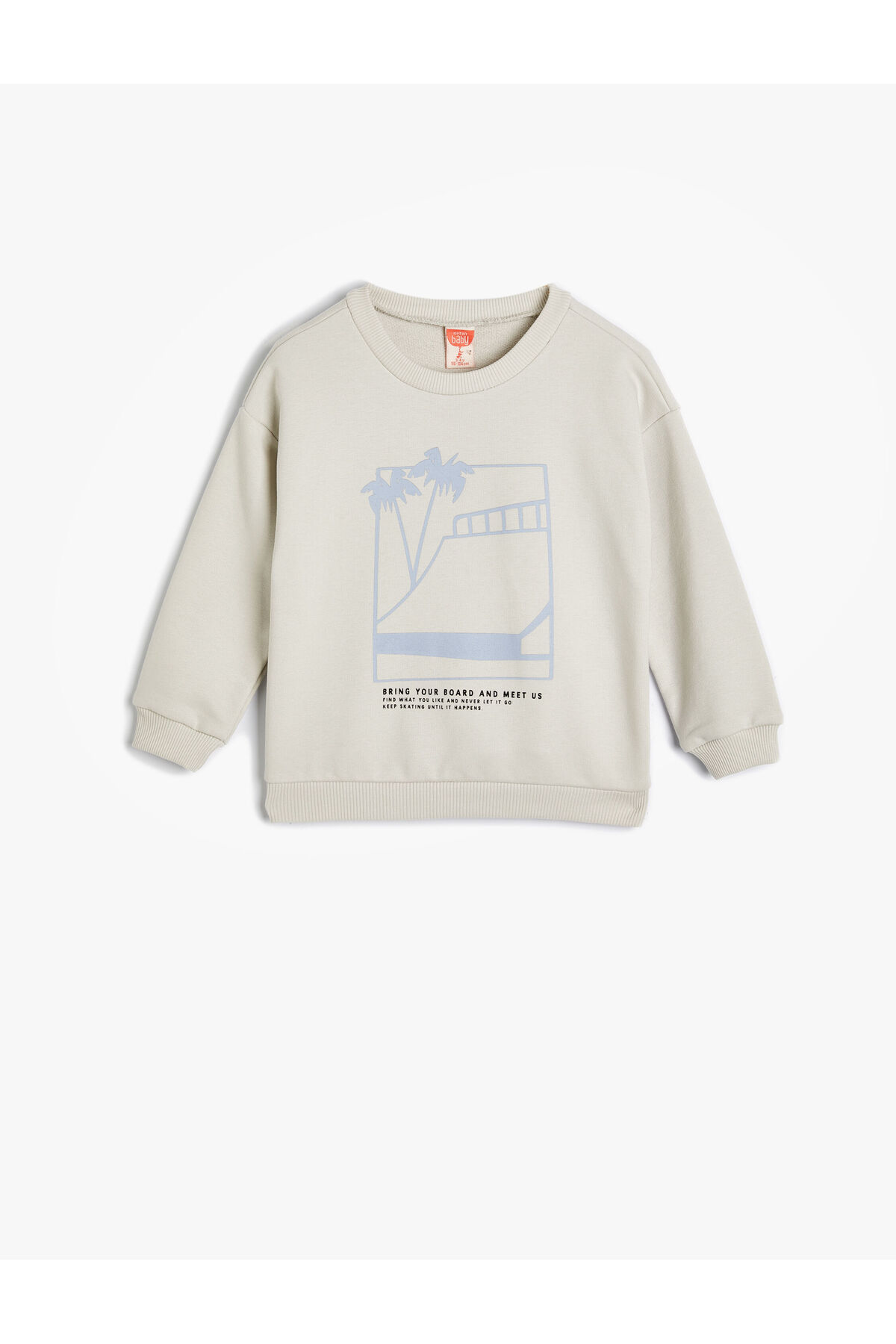Levně Koton Sweatshirt Summer Theme Printed Long Sleeve Crew Neck Cotton