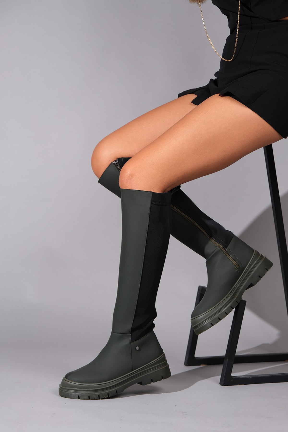Levně LuviShoes Torvi Women's Khaki Boots