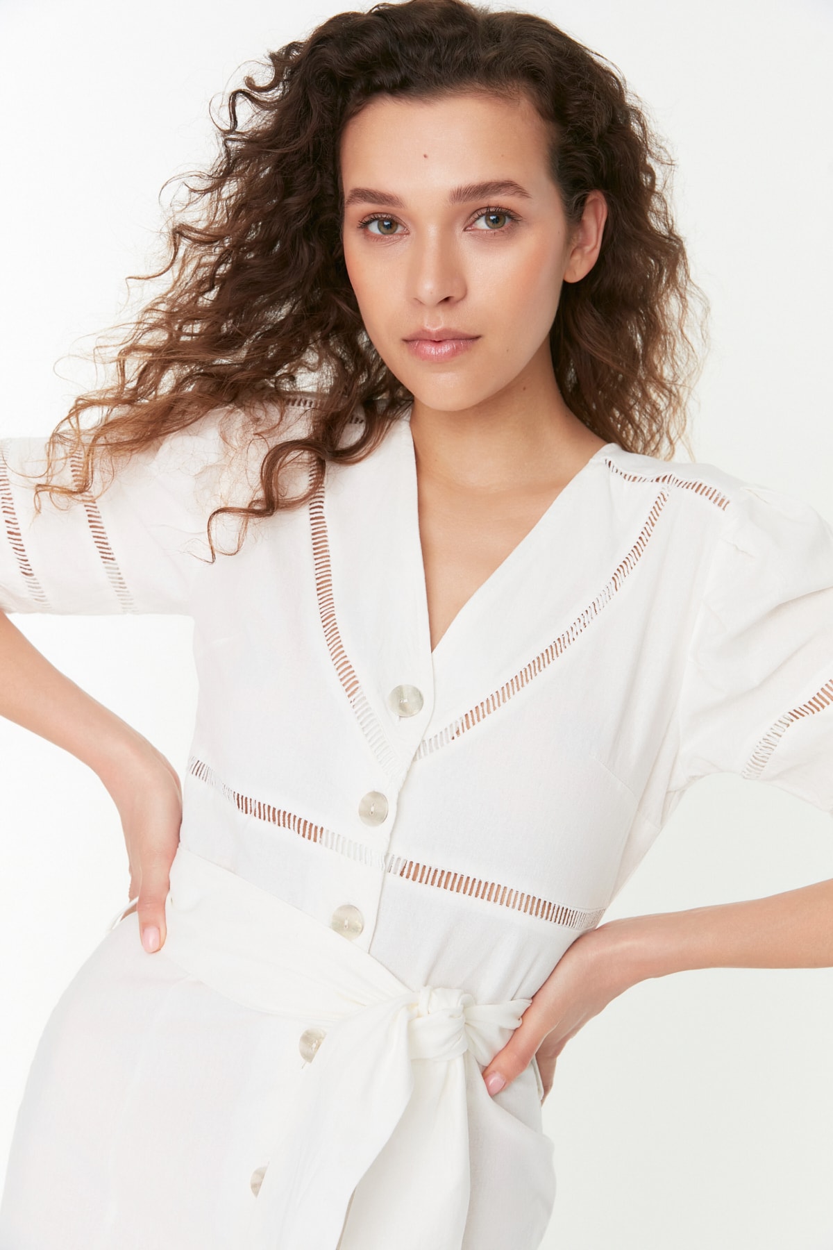 Rochie dama, Trendyol Ecru