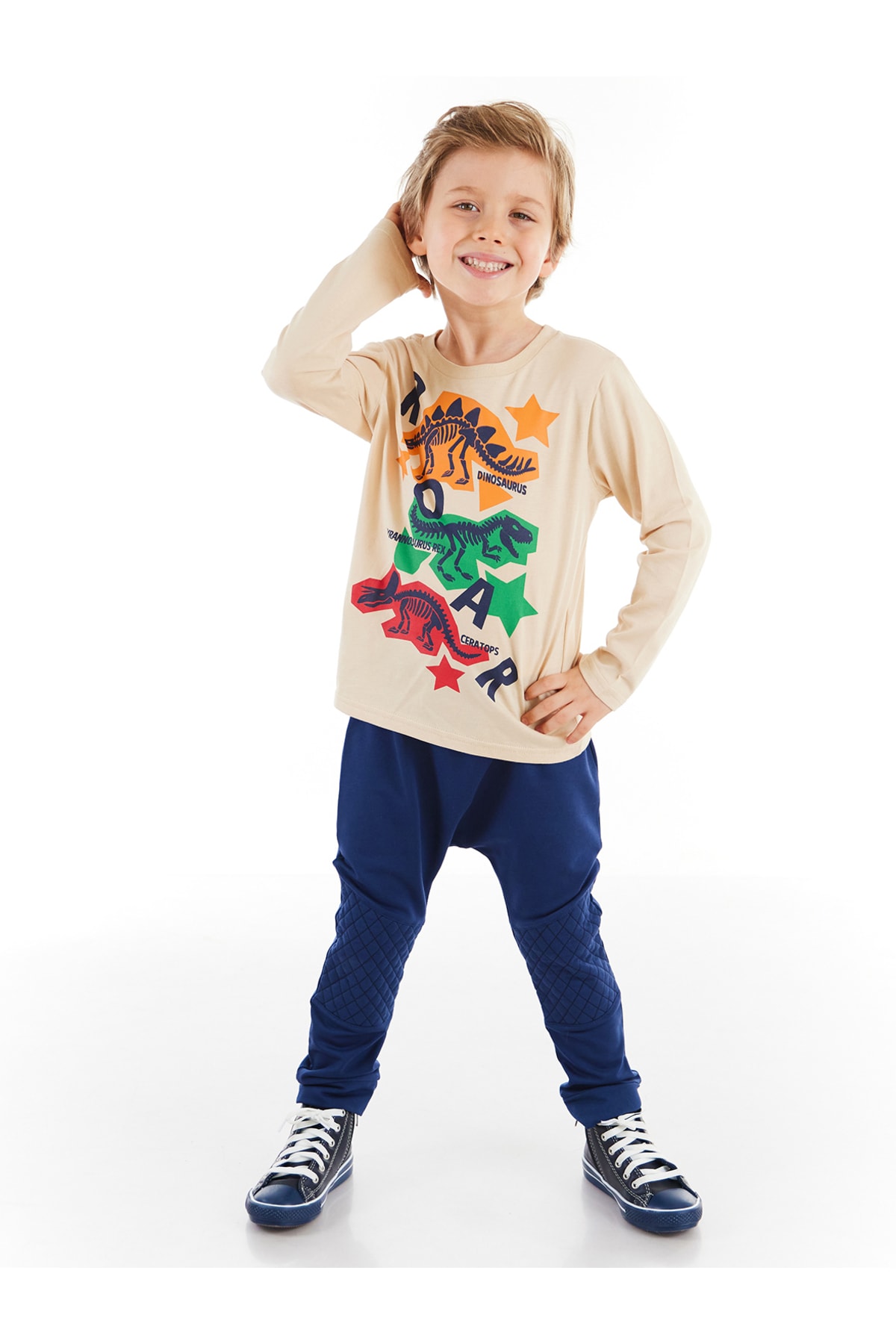 Mushi Colorful Dinos Boys Pants Suit