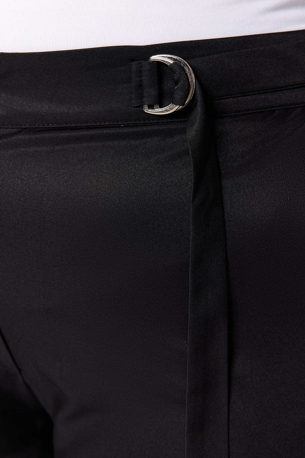 Trendyol Black Wide Leg Parachute Pantaloni țesute