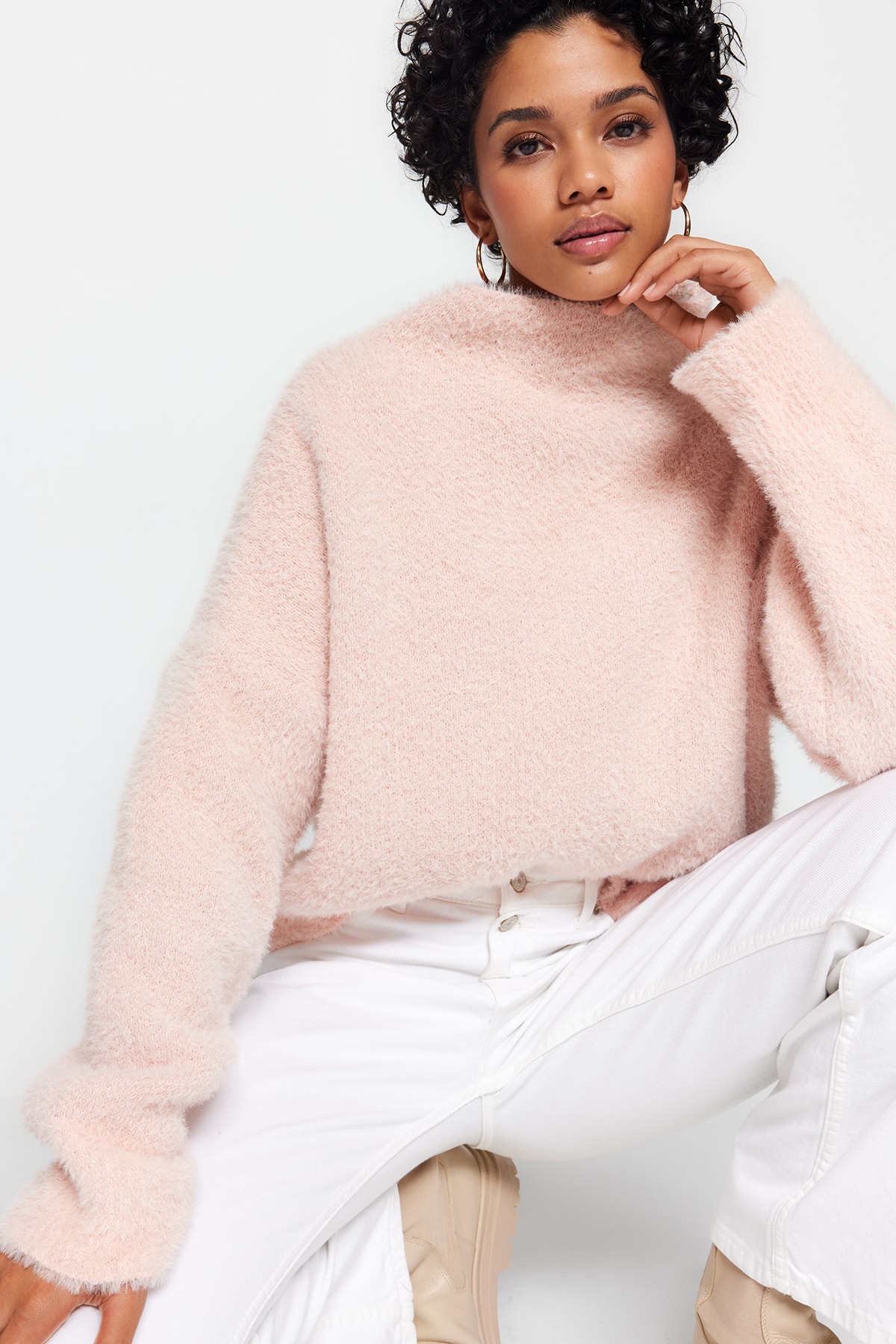Trendyol Powder Pile Knitwear Sweater