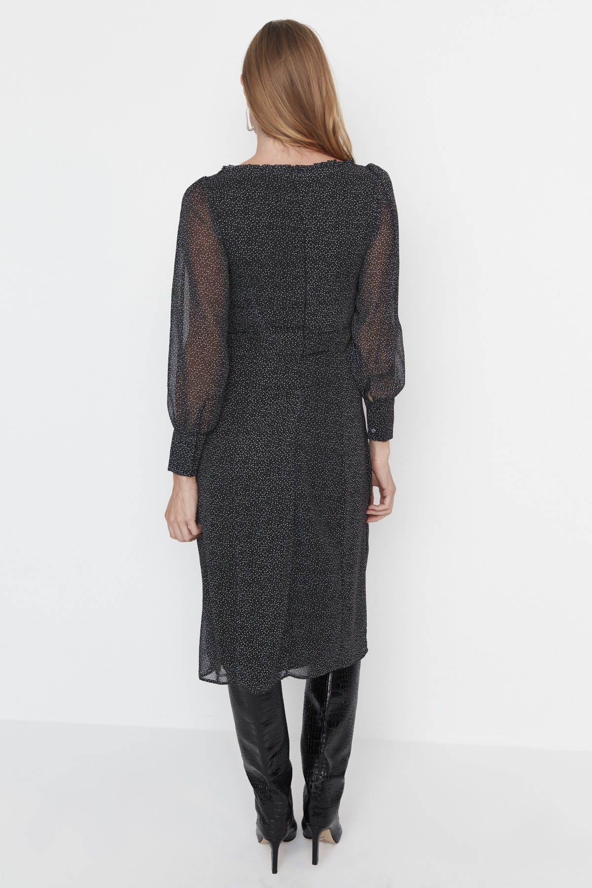 Rochie Trendyol Black Sweetheart Chiffon