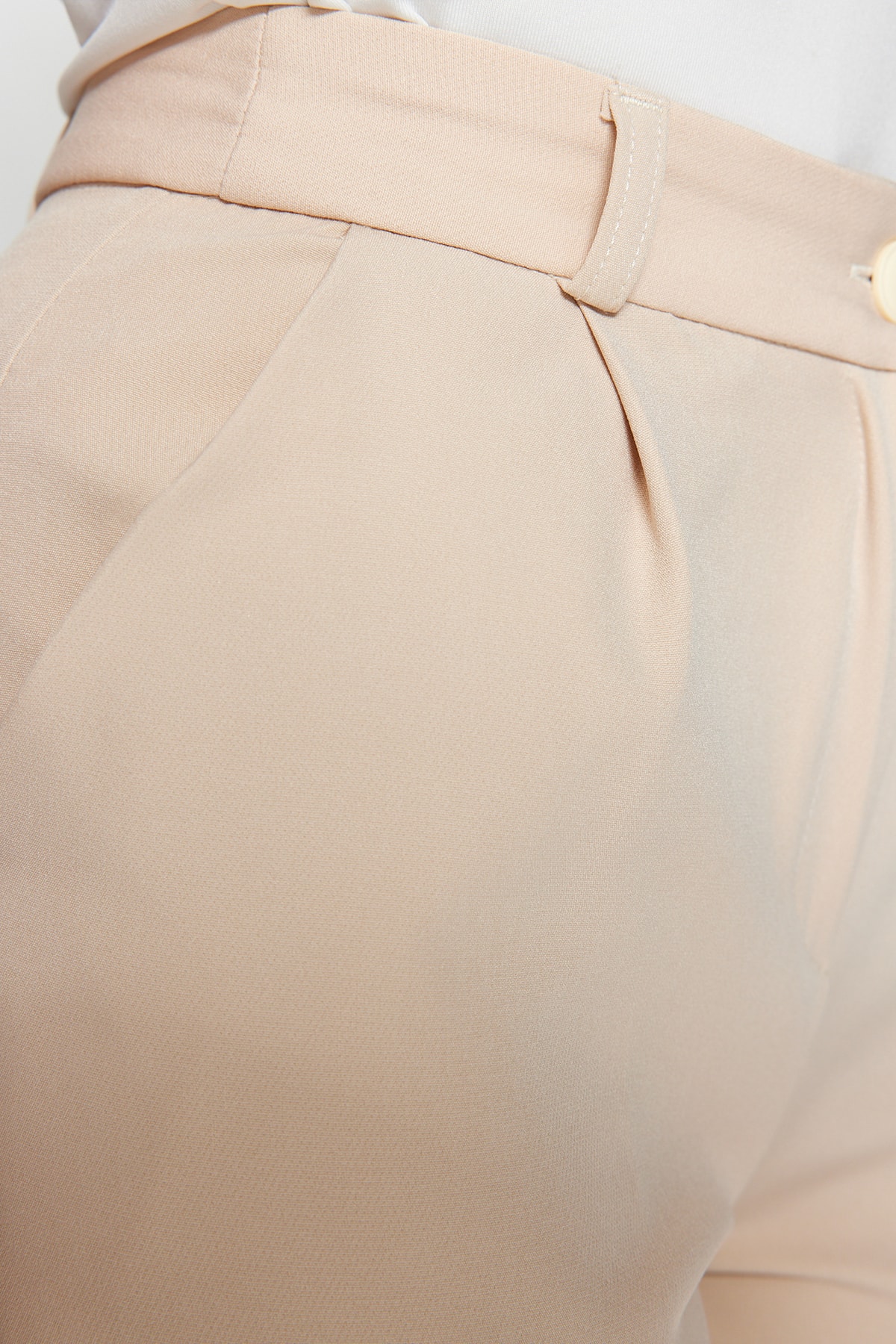Dámske nohavice Trendyol TWOAW21PL0076/Light Khaki