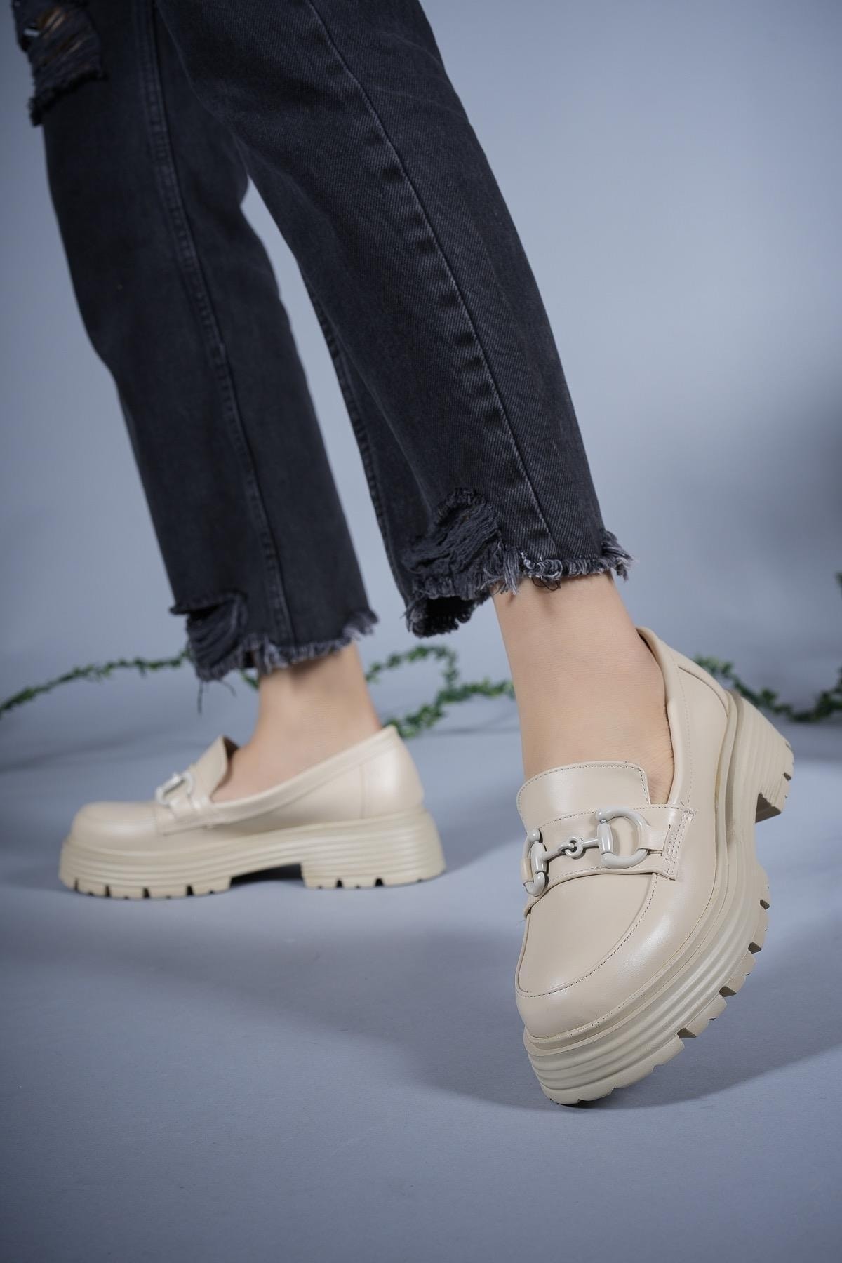 Levně Riccon Women's Daily Loafer Shoes 0012910 Skinny Skin