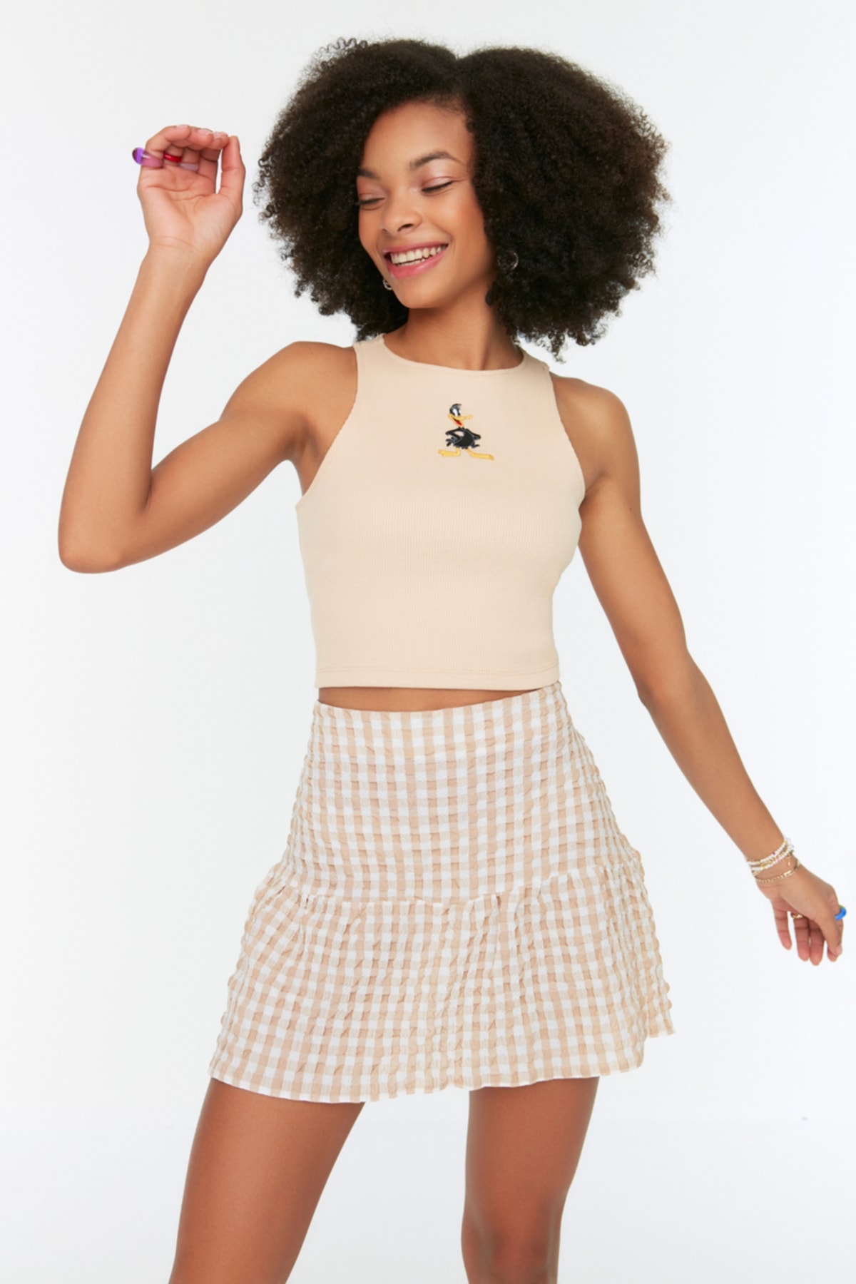 Trendyol Brown Mini Skirt
