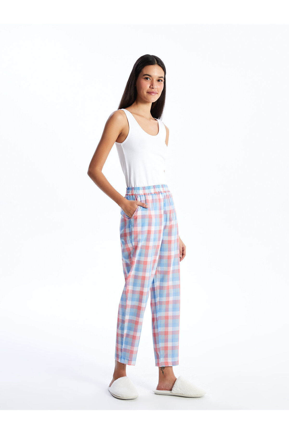 LC Waikiki Women's Elastic Waist Patterned Pajama Bottoms